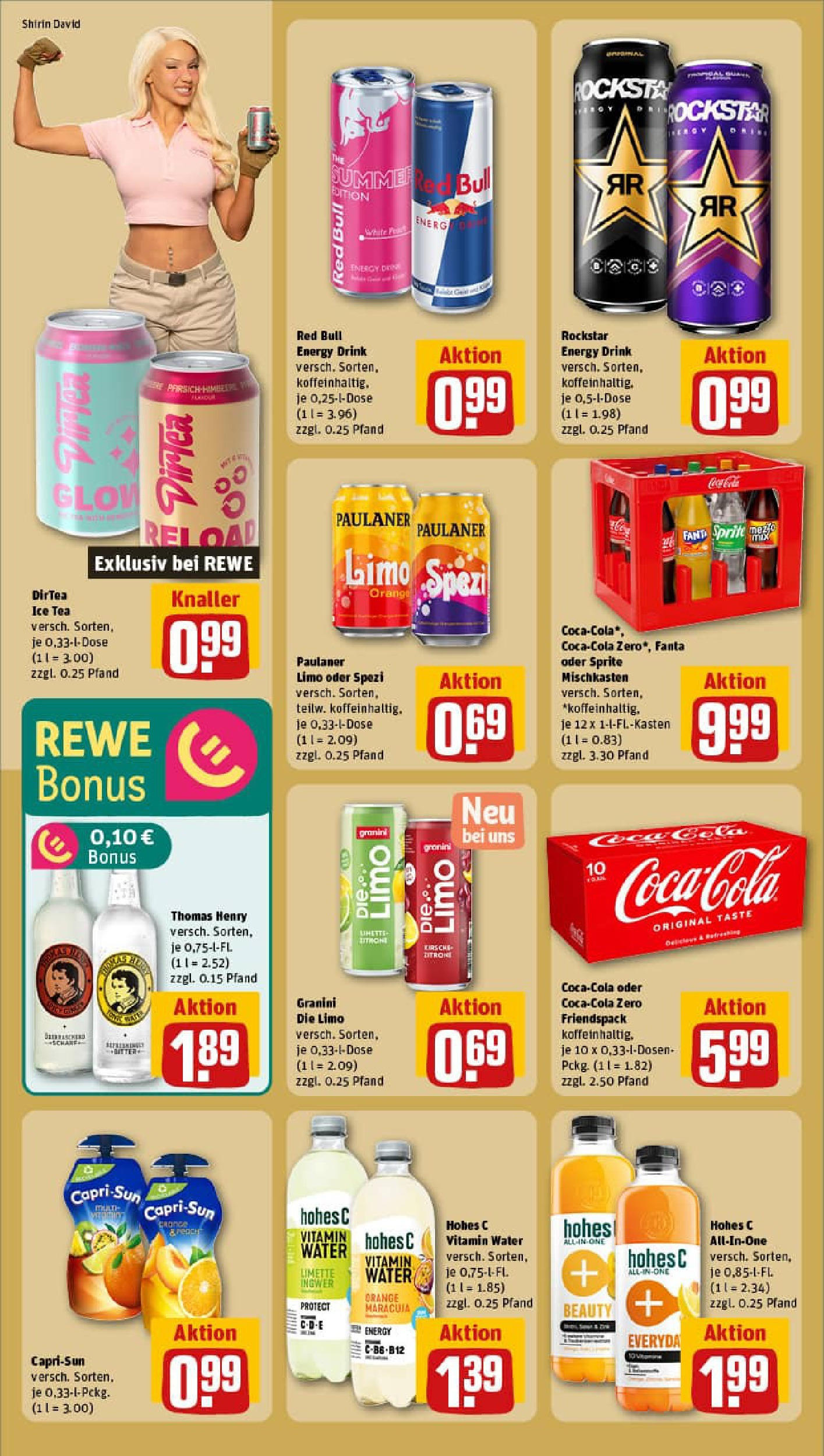 REWE Prospekt ab 13.07.2025 zum Blättern » Angebote | Seite: 16 | Produkte: Fanta, Rockstar, Granini, Paulaner