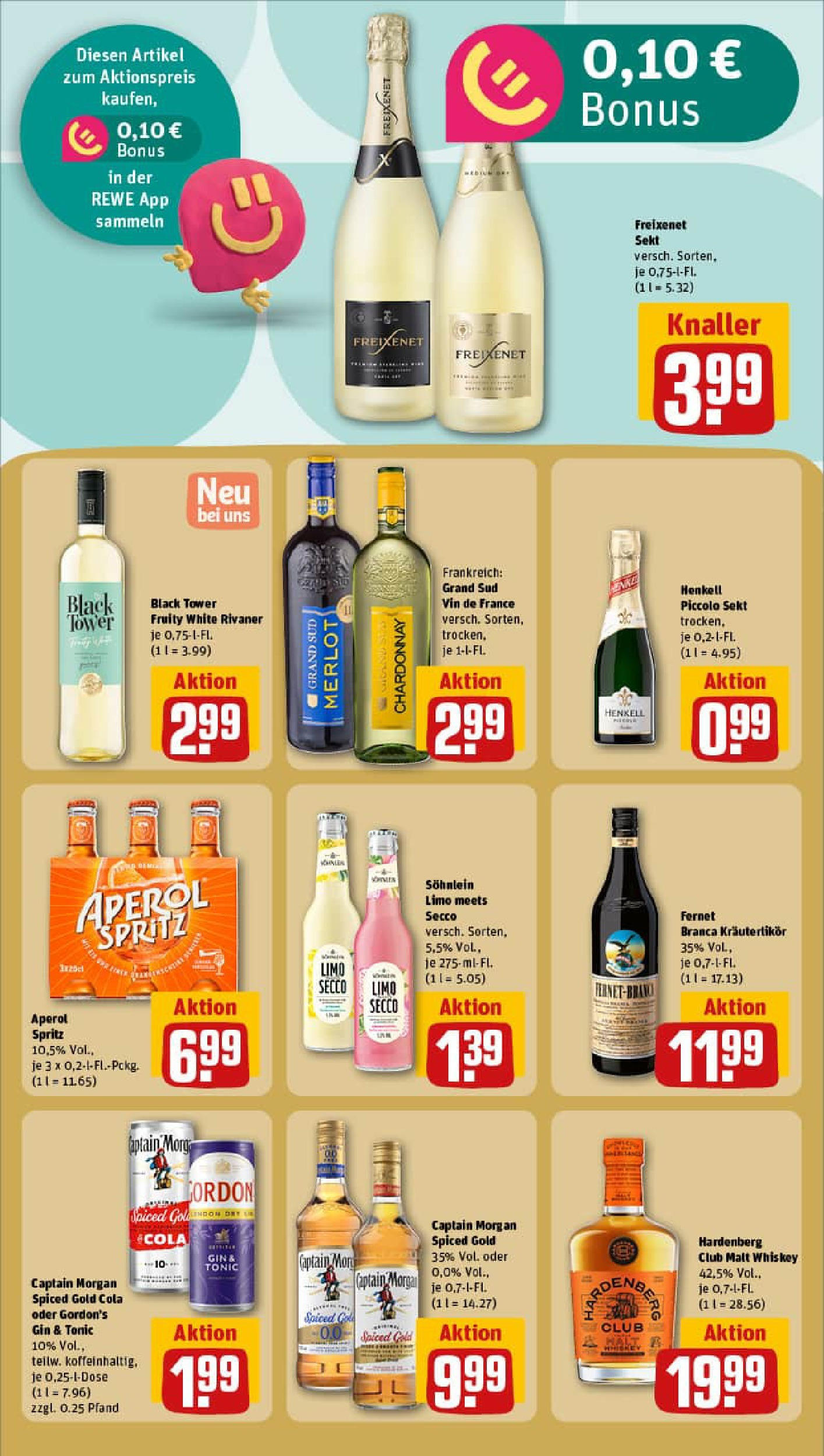 REWE Prospekt ab 13.07.2025 zum Blättern » Angebote | Seite: 18 | Produkte: Freixenet, Gin, Whiskey, Fernet branca