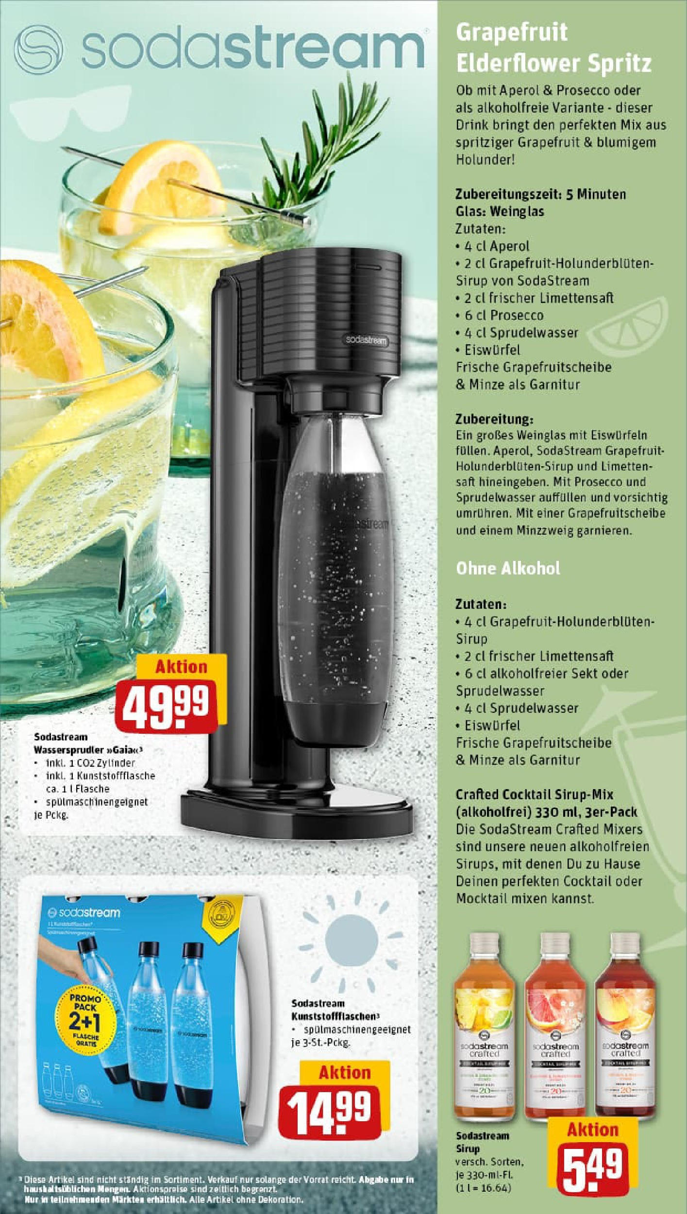REWE Prospekt ab 13.07.2025 zum Blättern » Angebote | Seite: 19 | Produkte: Sekt, Grapefruit, Aperol, Sodastream