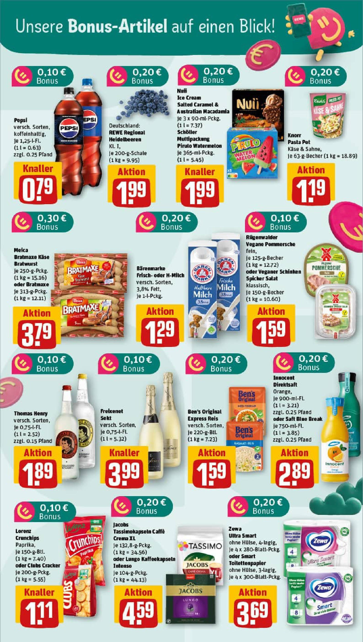 REWE Prospekt ab 13.07.2025 zum Blättern » Angebote | Seite: 26 | Produkte: Milch, Käse, Meica, Reis