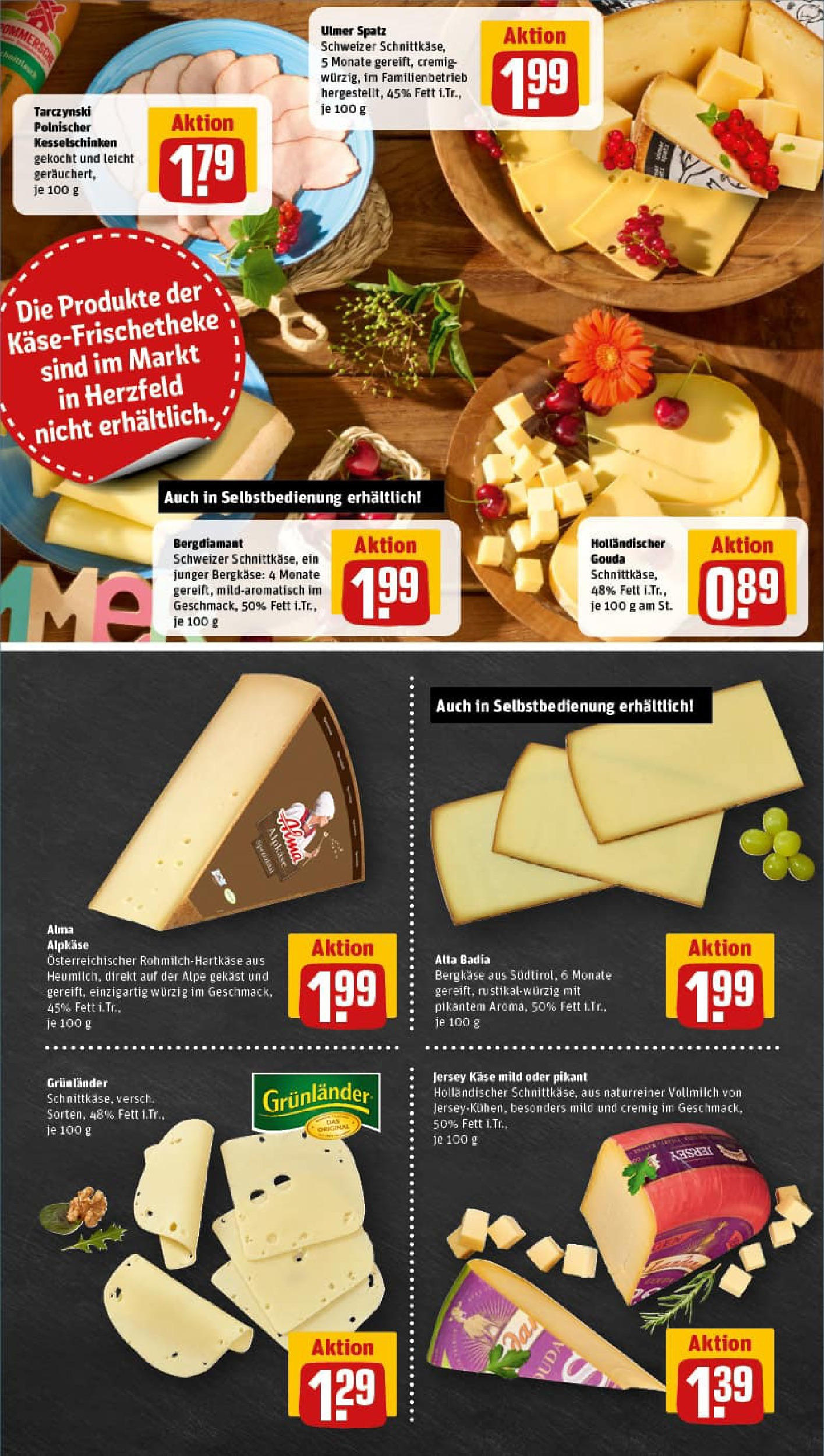 REWE Prospekt ab 13.07.2025 zum Blättern » Angebote | Seite: 9 | Produkte: Käse, Gouda, Grunlander