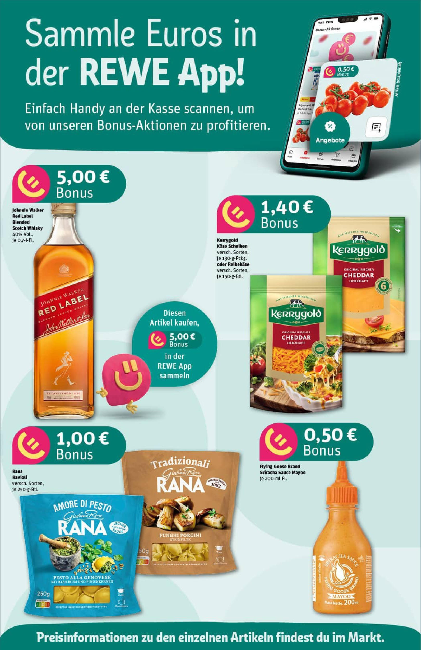 REWE Prospekt ab 13.07.2025 zum Blättern » Angebote | Seite: 2 | Produkte: Whisky, Käse, Reibekase, Johnnie walker