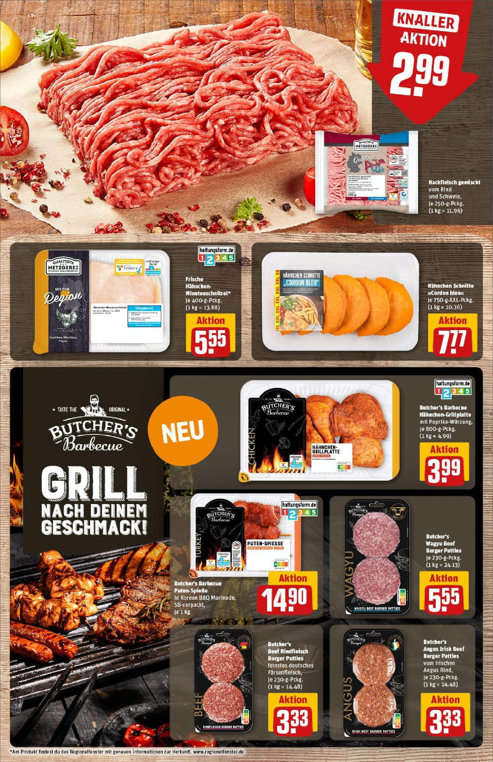 REWE Prospekt ab 13.07.2025 zum Blättern » Angebote | Seite: 8 | Produkte: Grill, Hahnchen, Burger, Hackfleisch