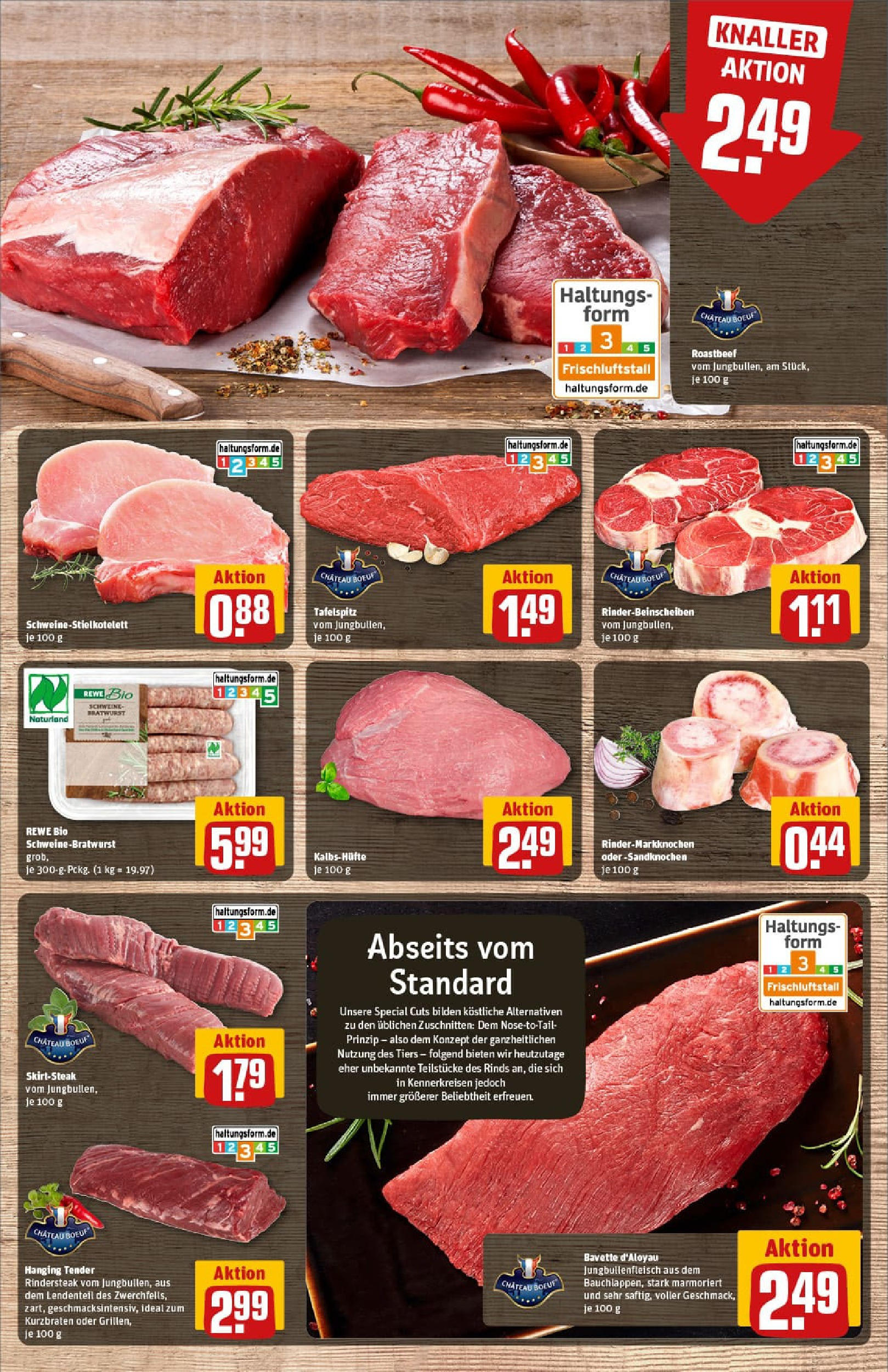 REWE Prospekt ab 13.07.2025 zum Blättern » Angebote | Seite: 9 | Produkte: Tafelspitz, Bratwurst, Roastbeef, Steak