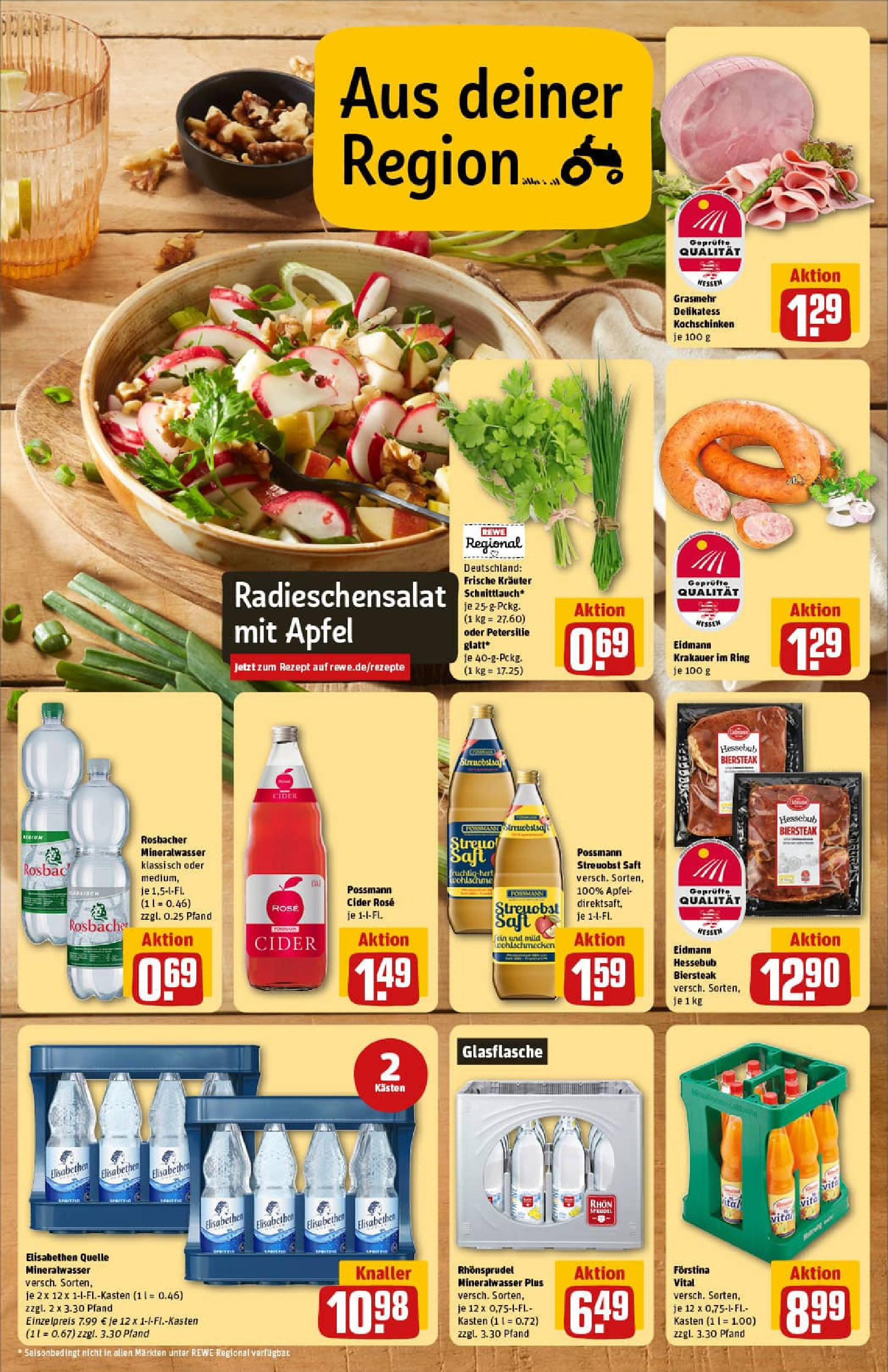 REWE Prospekt ab 13.07.2025 zum Blättern » Angebote | Seite: 5 | Produkte: Äpfel, Petersilie, Saft, Rhonsprudel
