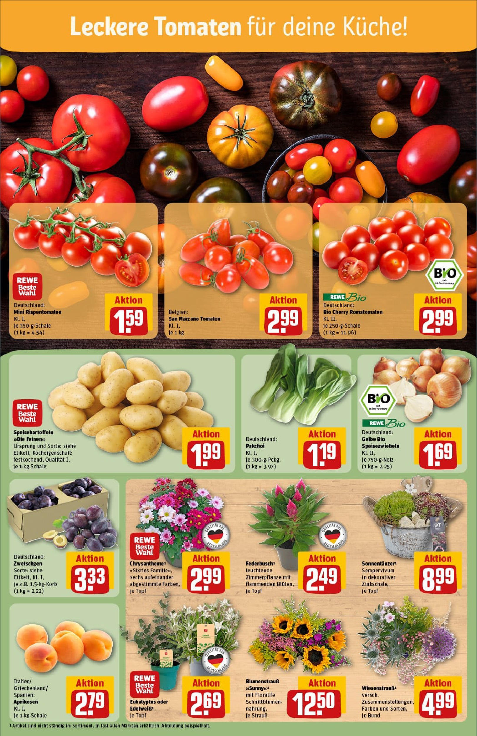 REWE Prospekt ab 13.07.2025 zum Blättern » Angebote | Seite: 7 | Produkte: Korb, Küche, Tomaten, Zwetschgen