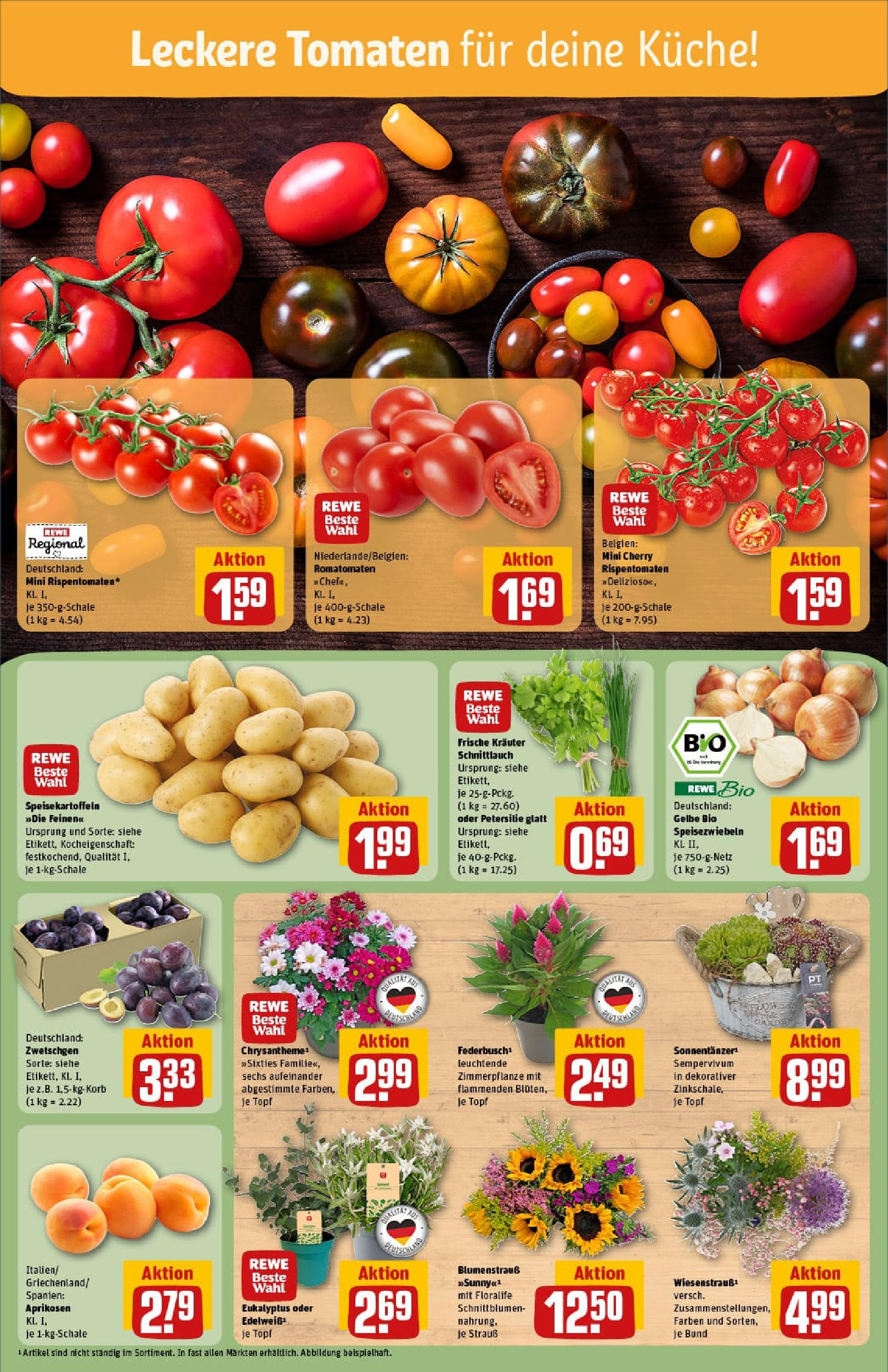 REWE Prospekt ab 14.07.2025 zum Blättern » Angebote | Seite: 7 | Produkte: Korb, Küche, Tomaten, Petersilie