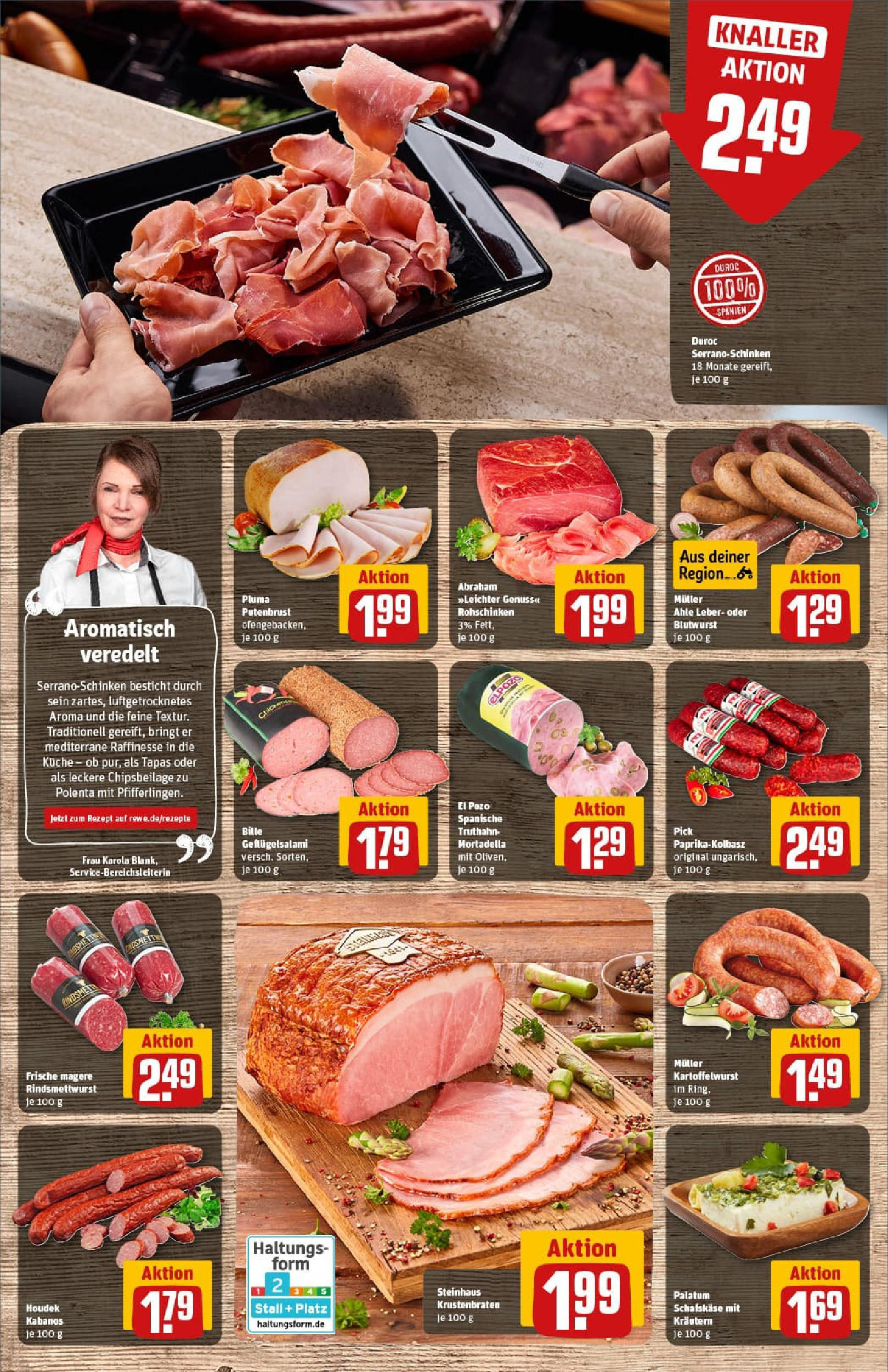 REWE Prospekt ab 13.07.2025 zum Blättern » Angebote | Seite: 10 | Produkte: Küche, Salami, Serrano schinken, Schafskase