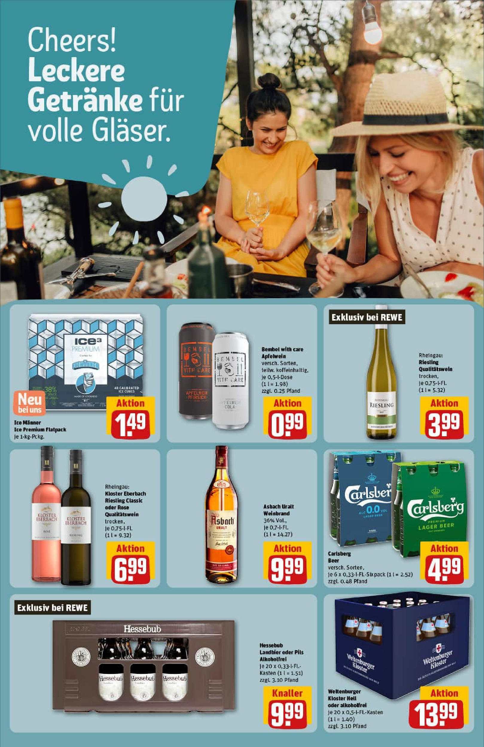 REWE Prospekt ab 13.07.2025 zum Blättern » Angebote | Seite: 21 | Produkte: Carlsberg, Pils, Apple, Asbach