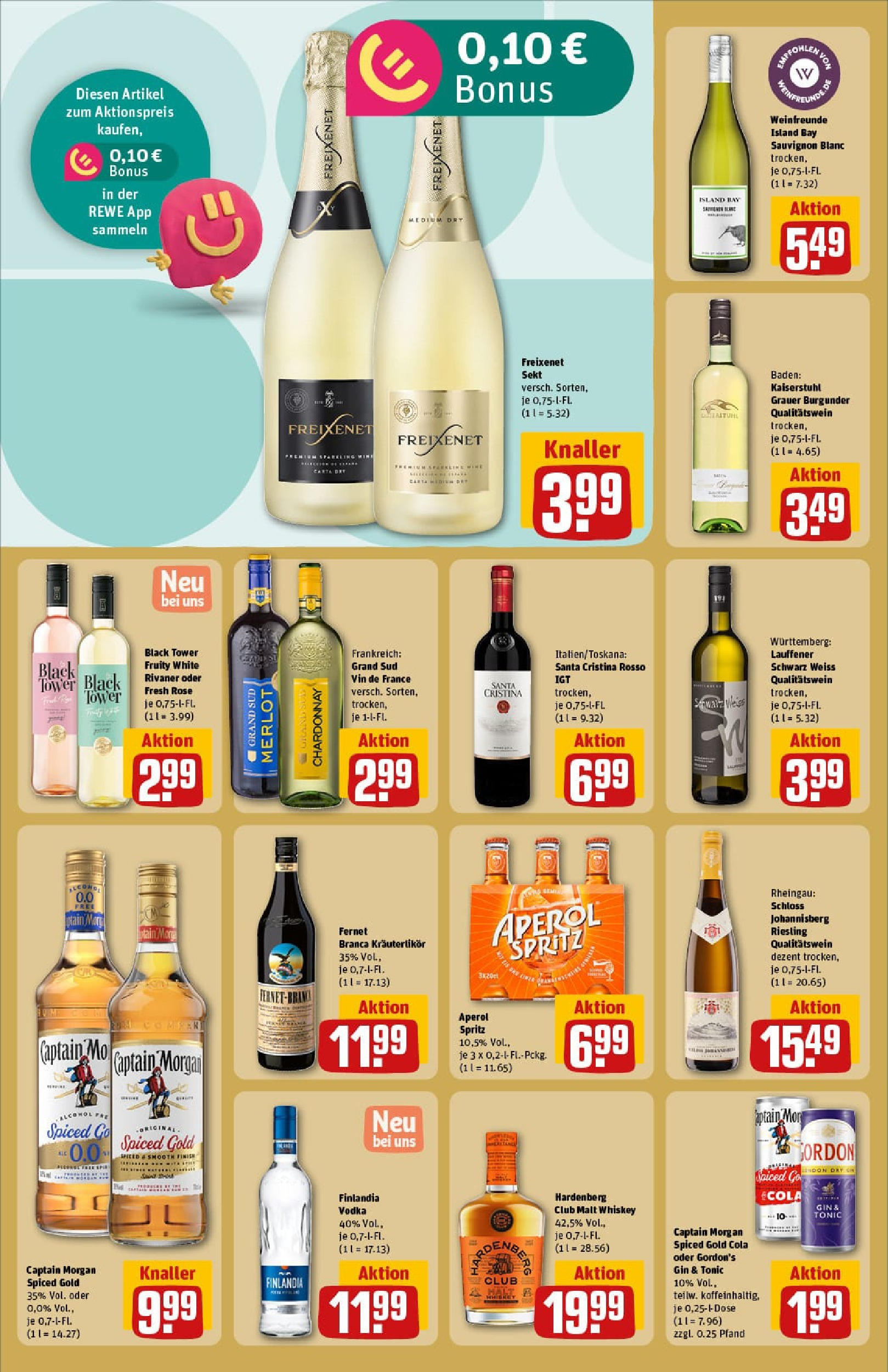REWE Prospekt ab 13.07.2025 zum Blättern » Angebote | Seite: 24 | Produkte: Merlot, Captain morgan, Vodka, Gin