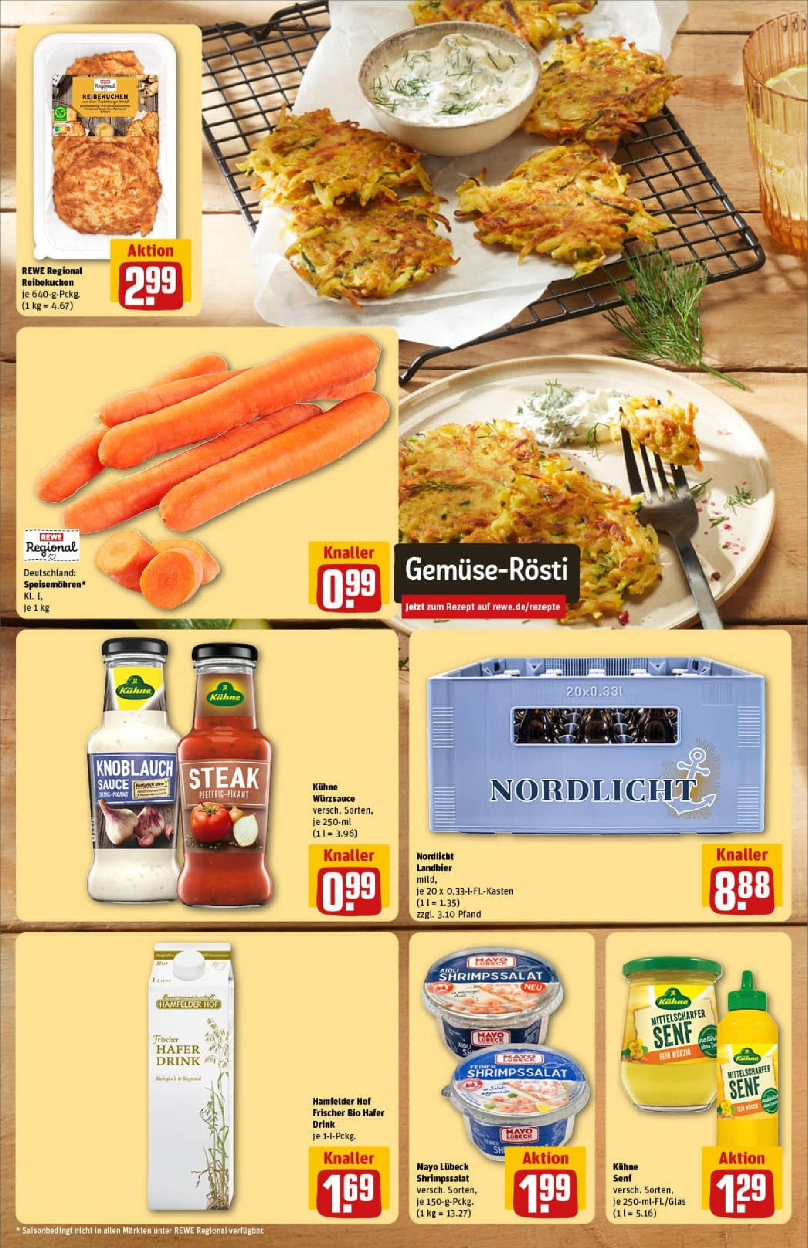 REWE Prospekt ab 14.07.2025 zum Blättern » Angebote | Seite: 4 | Produkte: Knoblauch, Steak