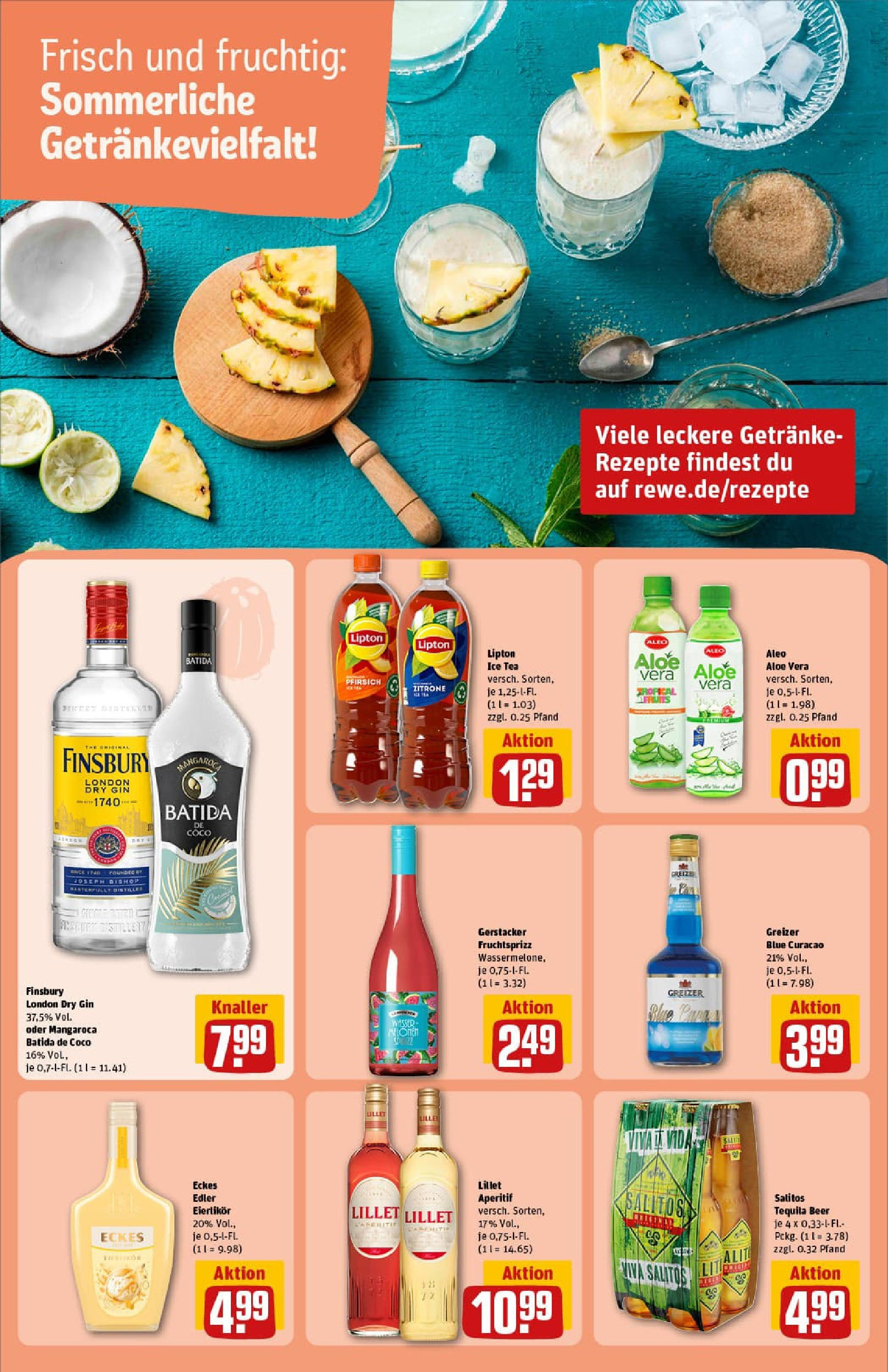 REWE Prospekt ab 13.07.2025 zum Blättern » Angebote | Seite: 20 | Produkte: Batida de coco, Tequila, Zitrone, Wassermelone