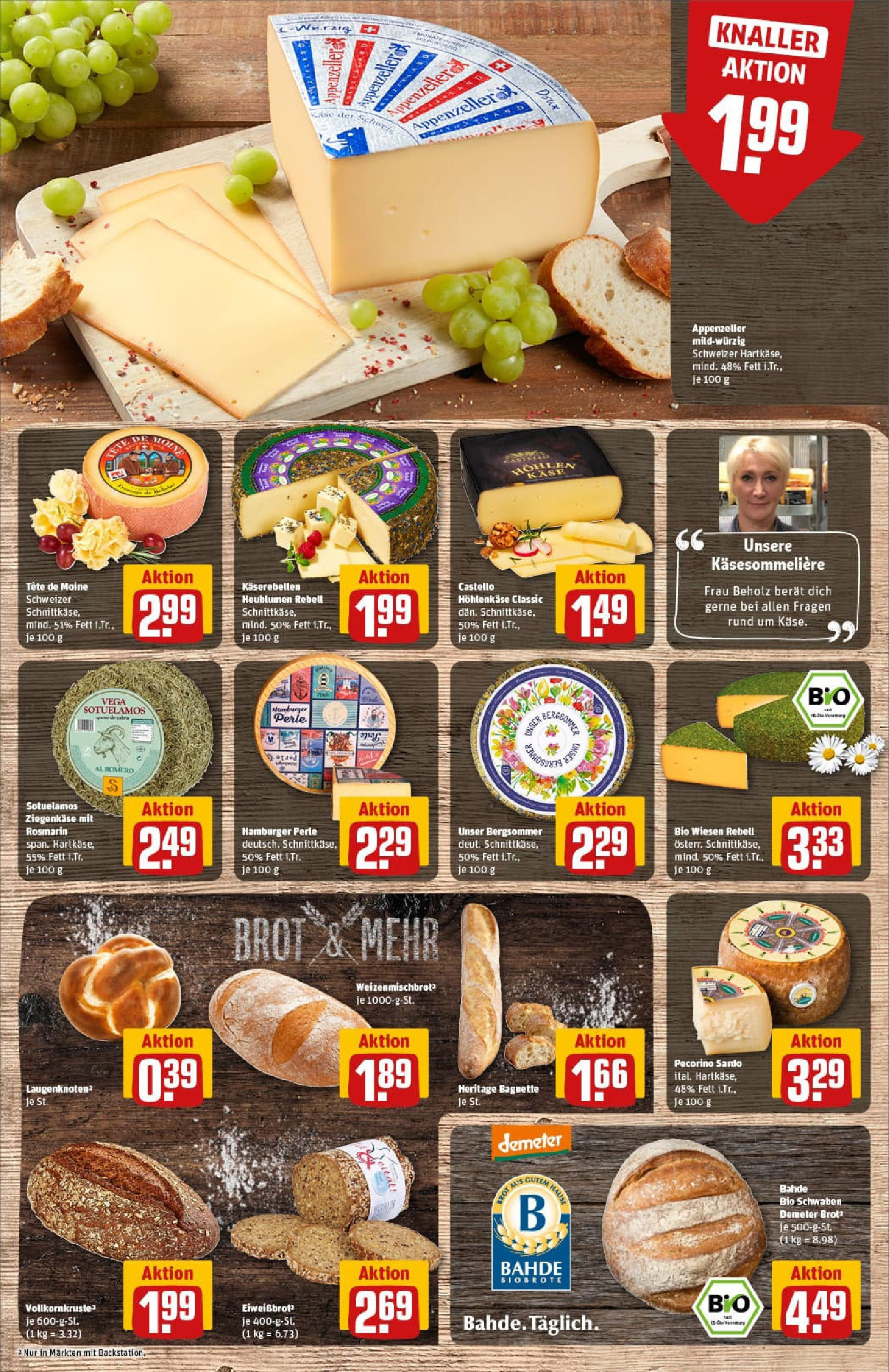REWE Prospekt ab 13.07.2025 zum Blättern » Angebote | Seite: 11 | Produkte: Käse, Ziegenkäse, Baguette, Brot