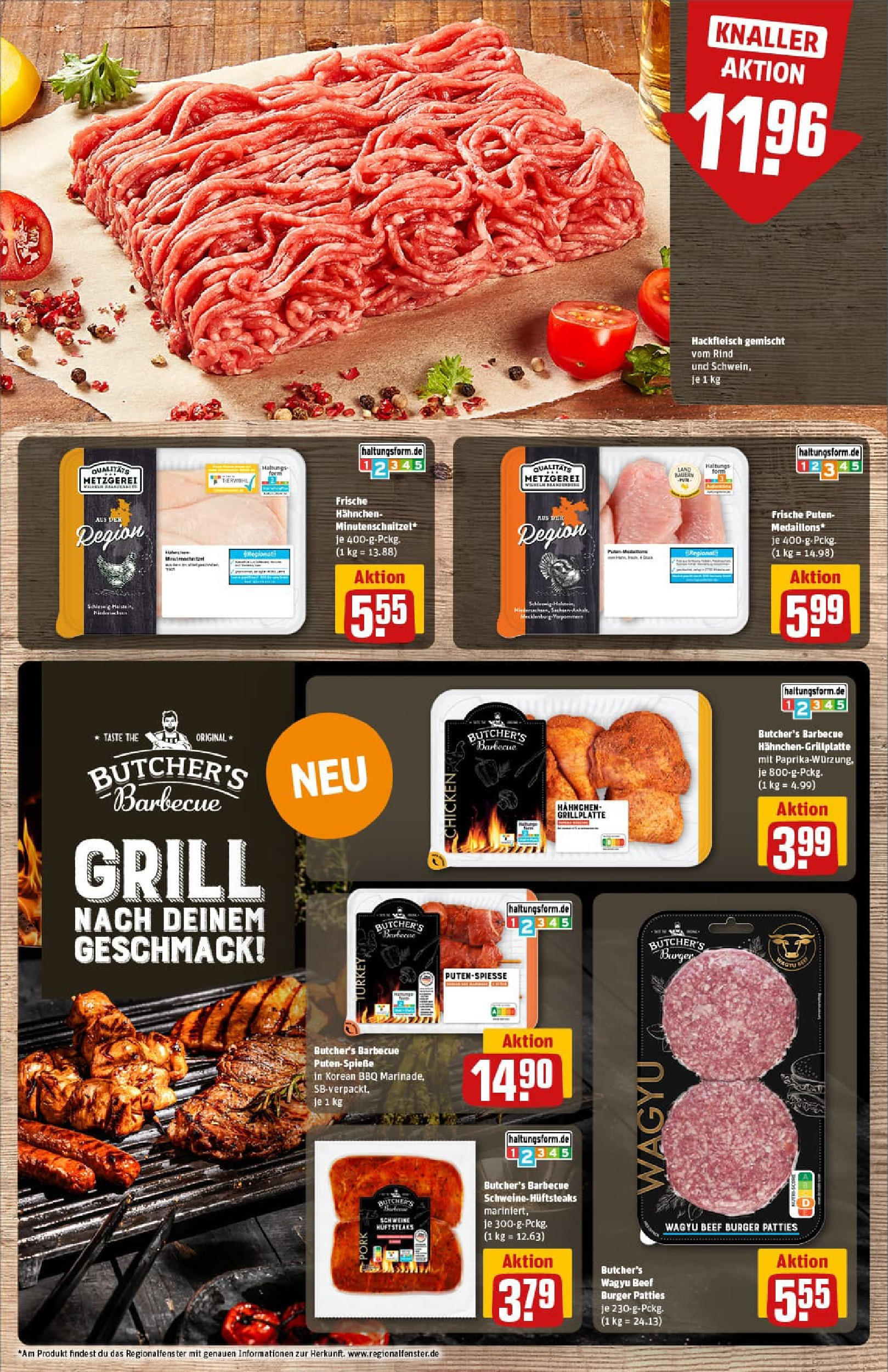 REWE Prospekt ab 14.07.2025 zum Blättern » Angebote | Seite: 8 | Produkte: Grill, Hahnchen, Burger, Hackfleisch