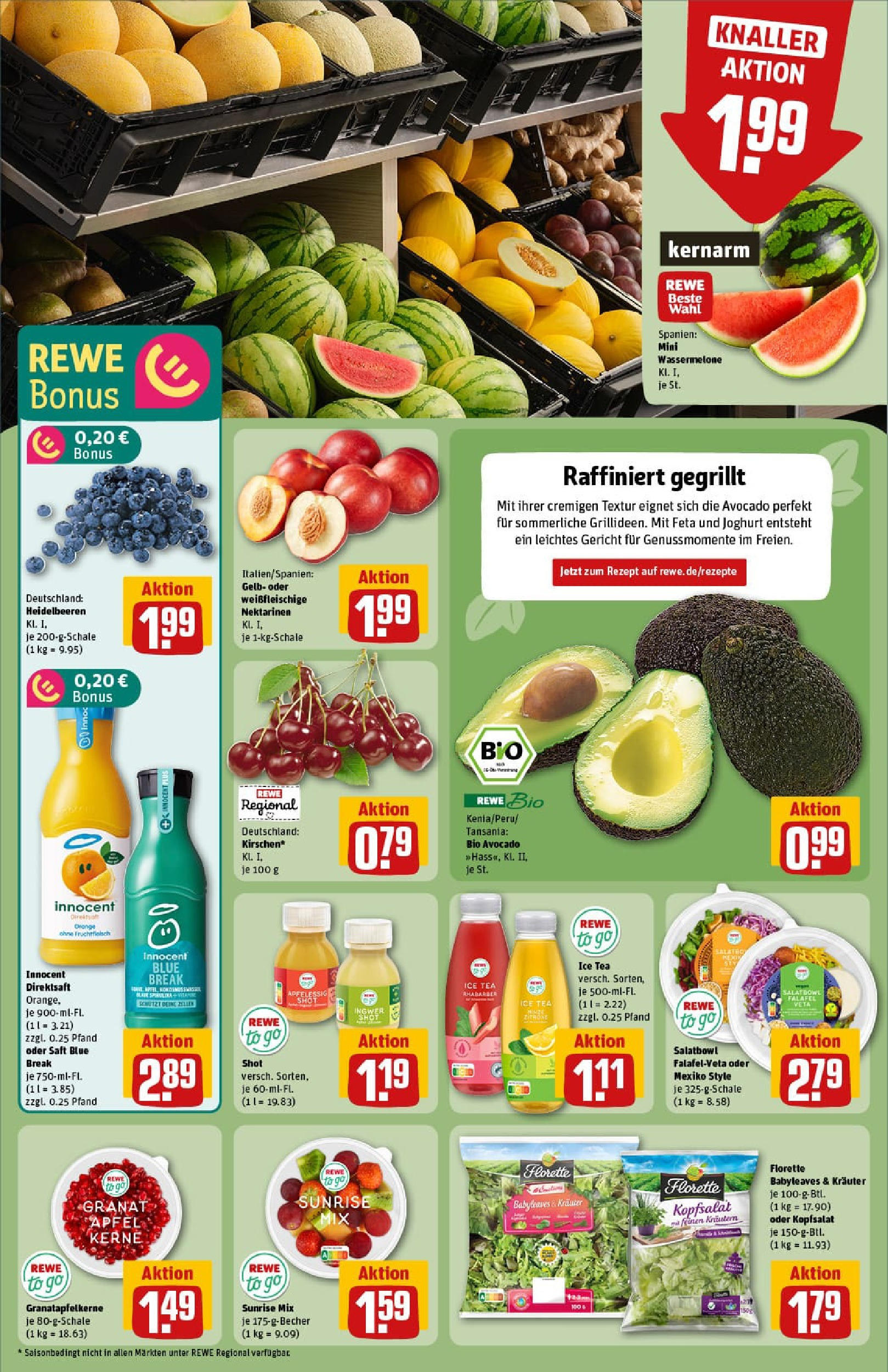 REWE Prospekt ab 13.07.2025 zum Blättern » Angebote | Seite: 6 | Produkte: Feta, Nektarinen, Äpfel, Saft