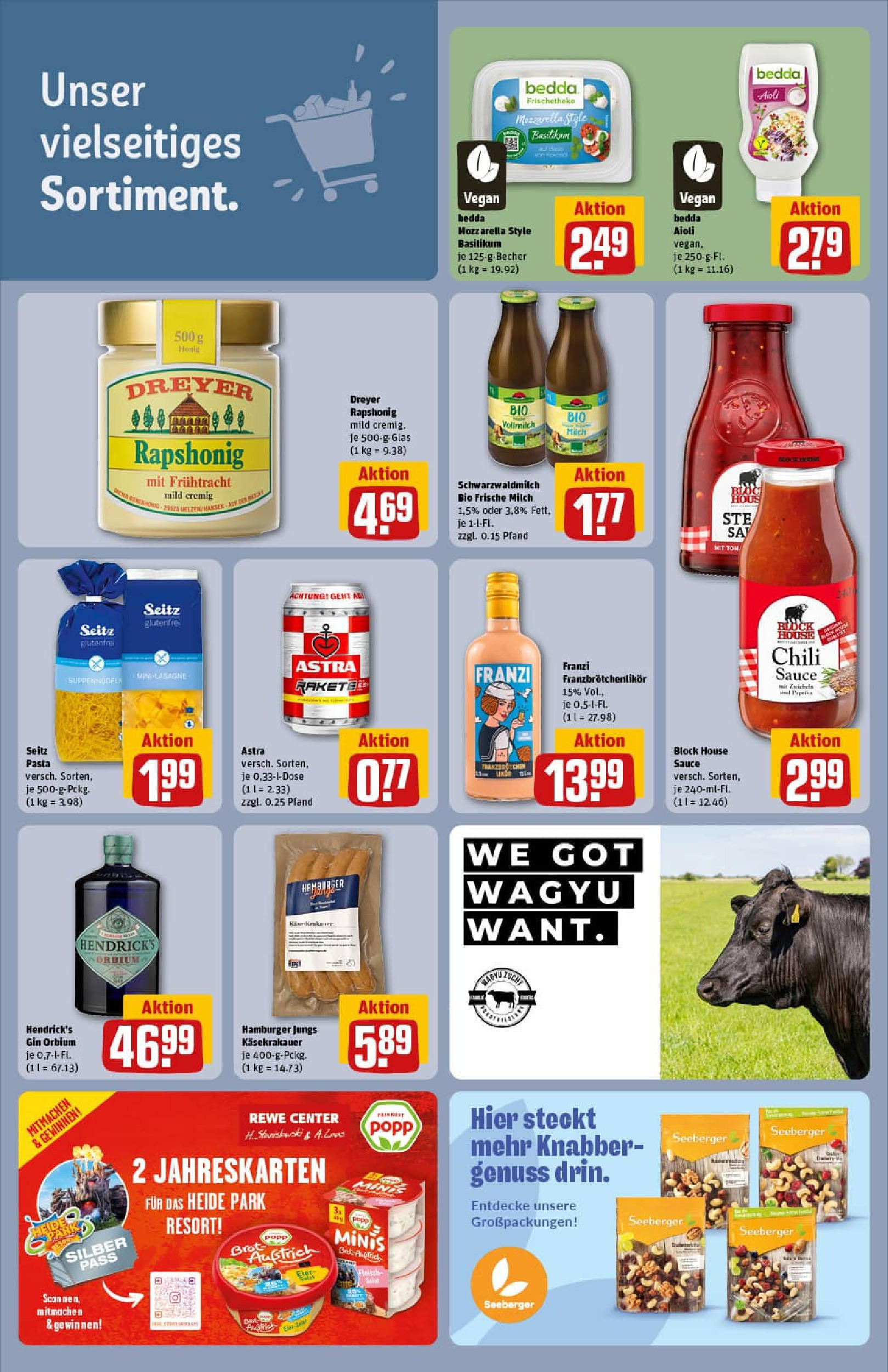 REWE Prospekt ab 13.07.2025 zum Blättern » Angebote | Seite: 30 | Produkte: Milch, Mozzarella, Astra, Gin