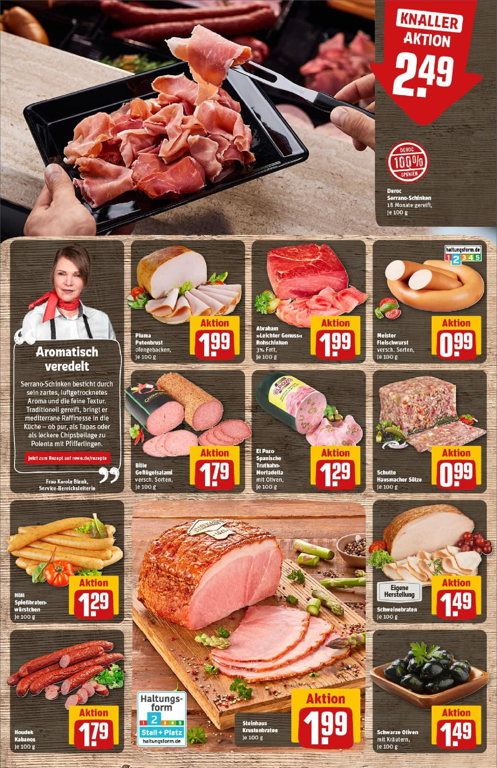 REWE Prospekt ab 13.07.2025 zum Blättern » Angebote | Seite: 10 | Produkte: Küche, Krustenbraten, Salami, Schinken