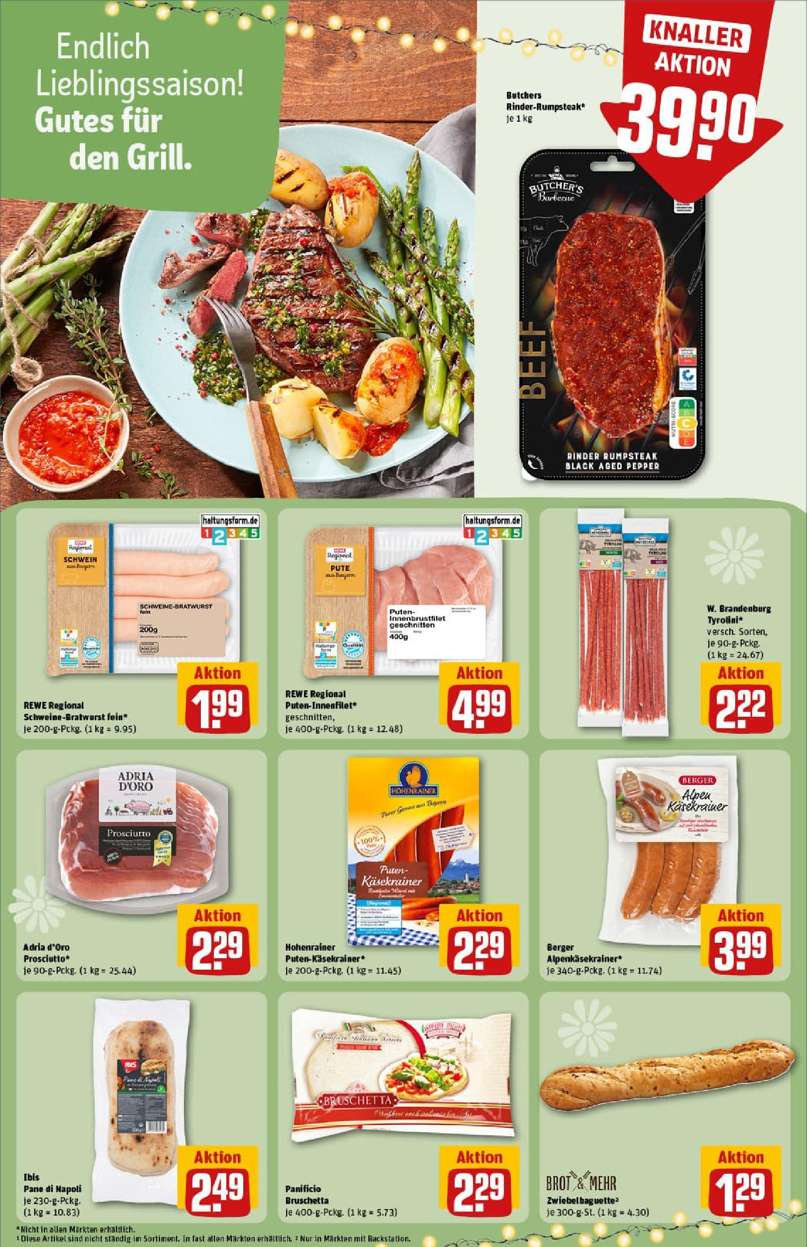 REWE Prospekt ab 13.07.2025 zum Blättern » Angebote | Seite: 20 | Produkte: Pute, Baguette, Käsekrainer, Brot