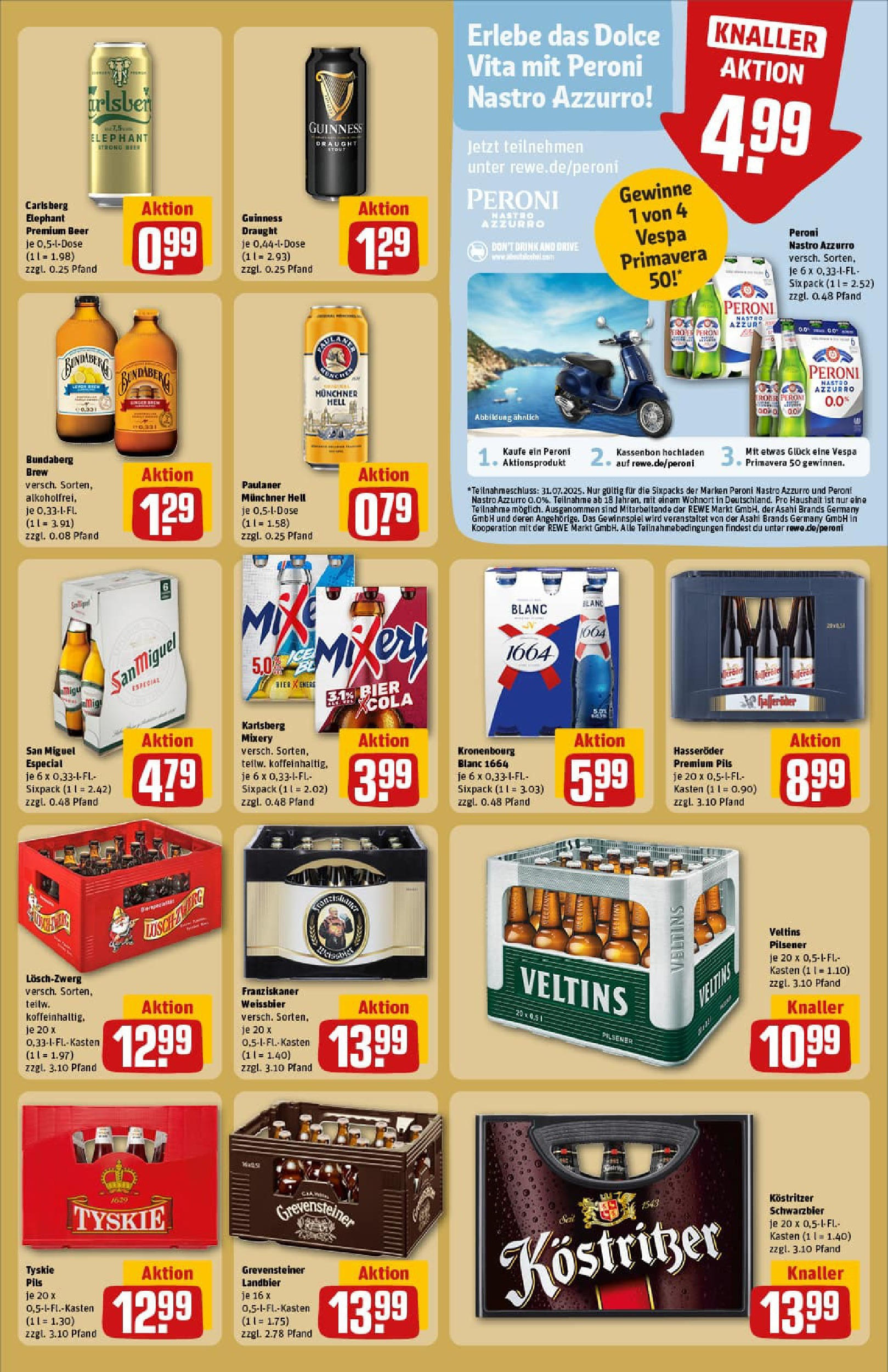 REWE Prospekt ab 13.07.2025 zum Blättern » Angebote | Seite: 27 | Produkte: Kostritzer, Bier, Weißbier, Veltins