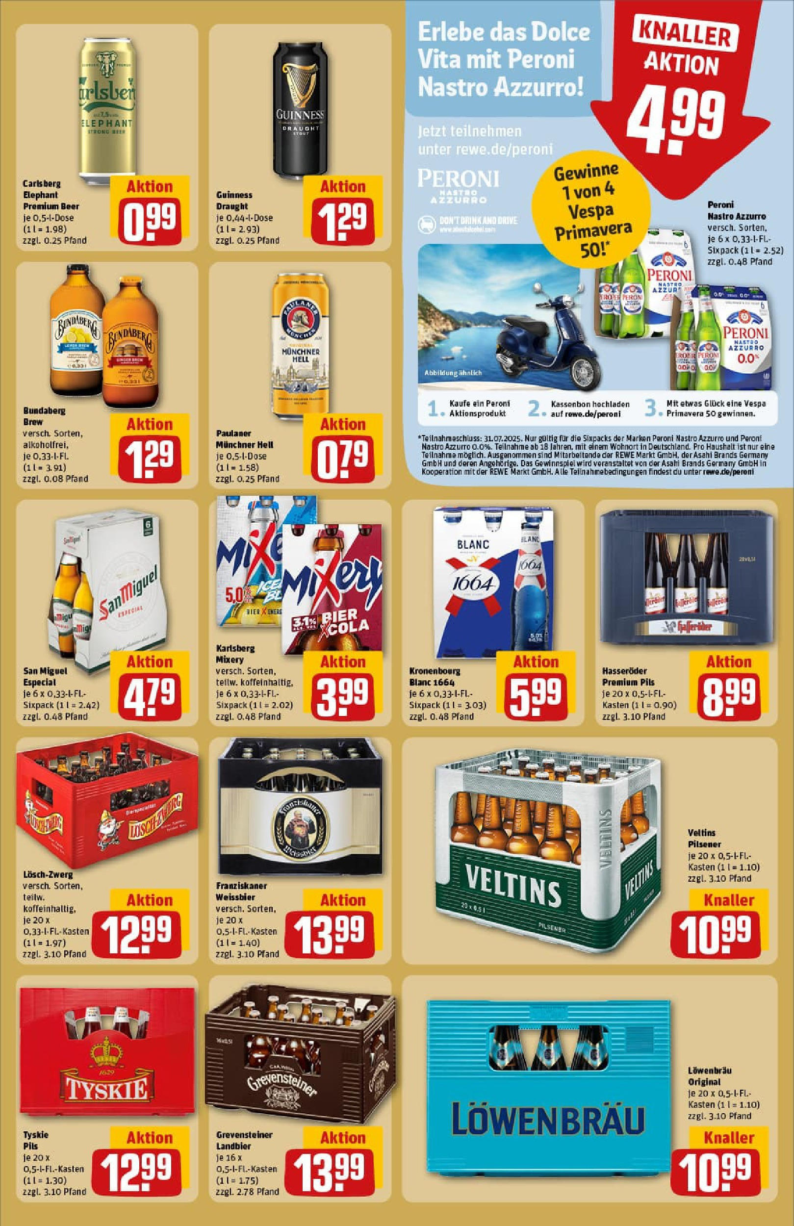 REWE Prospekt ab 13.07.2025 zum Blättern » Angebote | Seite: 27 | Produkte: Franziskaner, Carlsberg, Bier, Paulaner