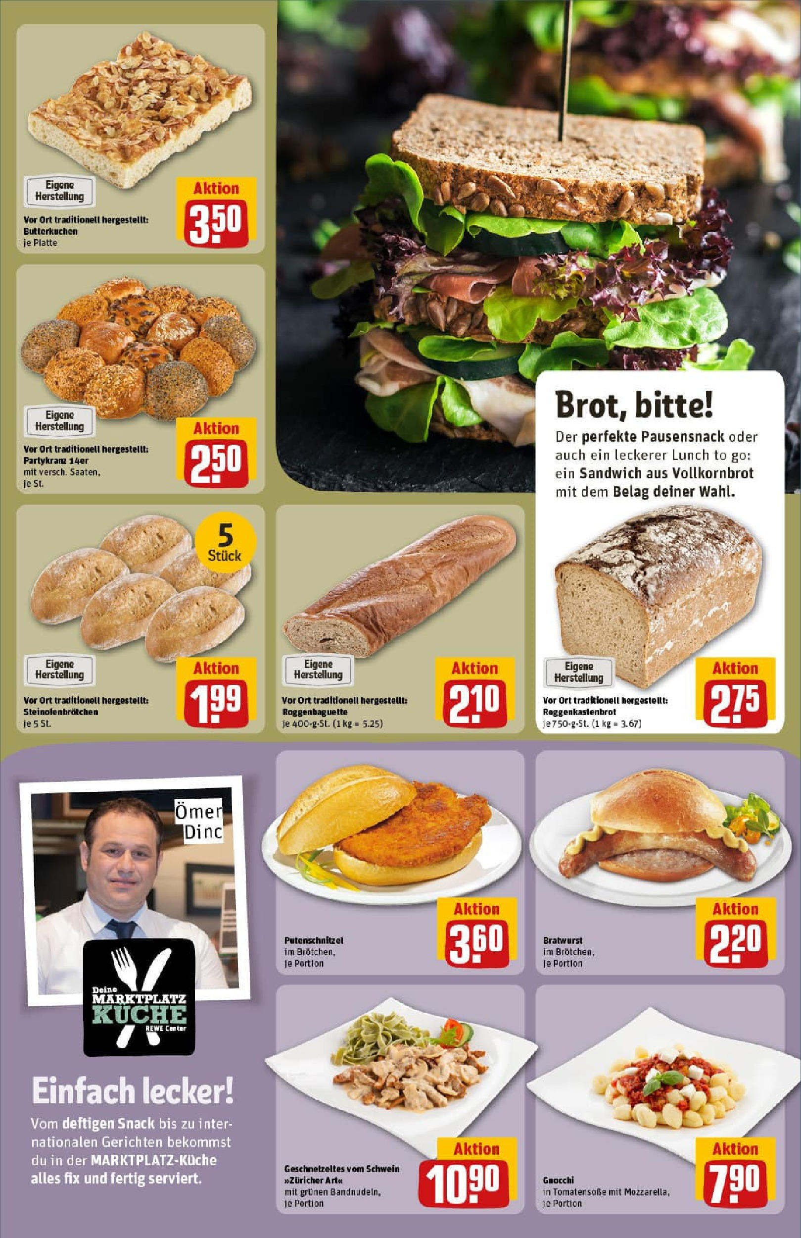 REWE Prospekt ab 13.07.2025 zum Blättern » Angebote | Seite: 13 | Produkte: Vollkornbrot, Küche, Baguette, Putenschnitzel