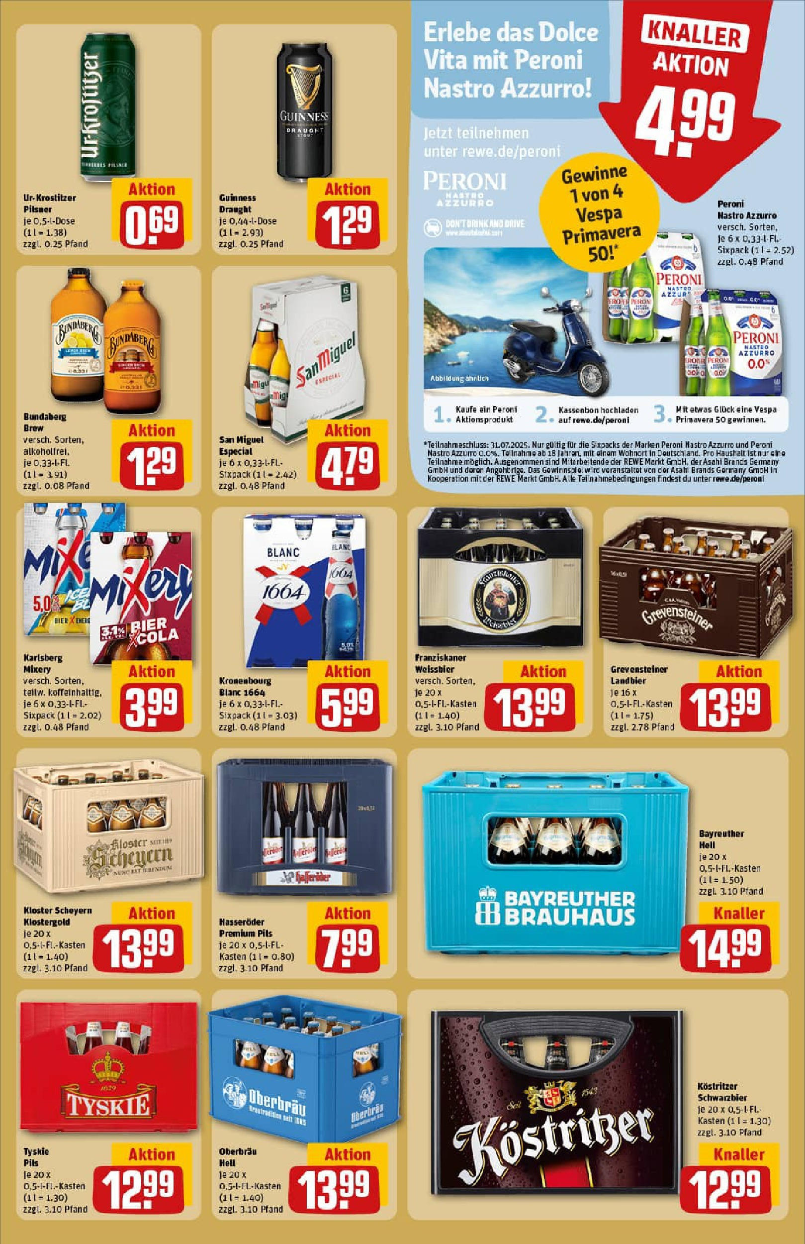 REWE Prospekt ab 13.07.2025 zum Blättern » Angebote | Seite: 25 | Produkte: Franziskaner, Cola, Kostritzer, Pils