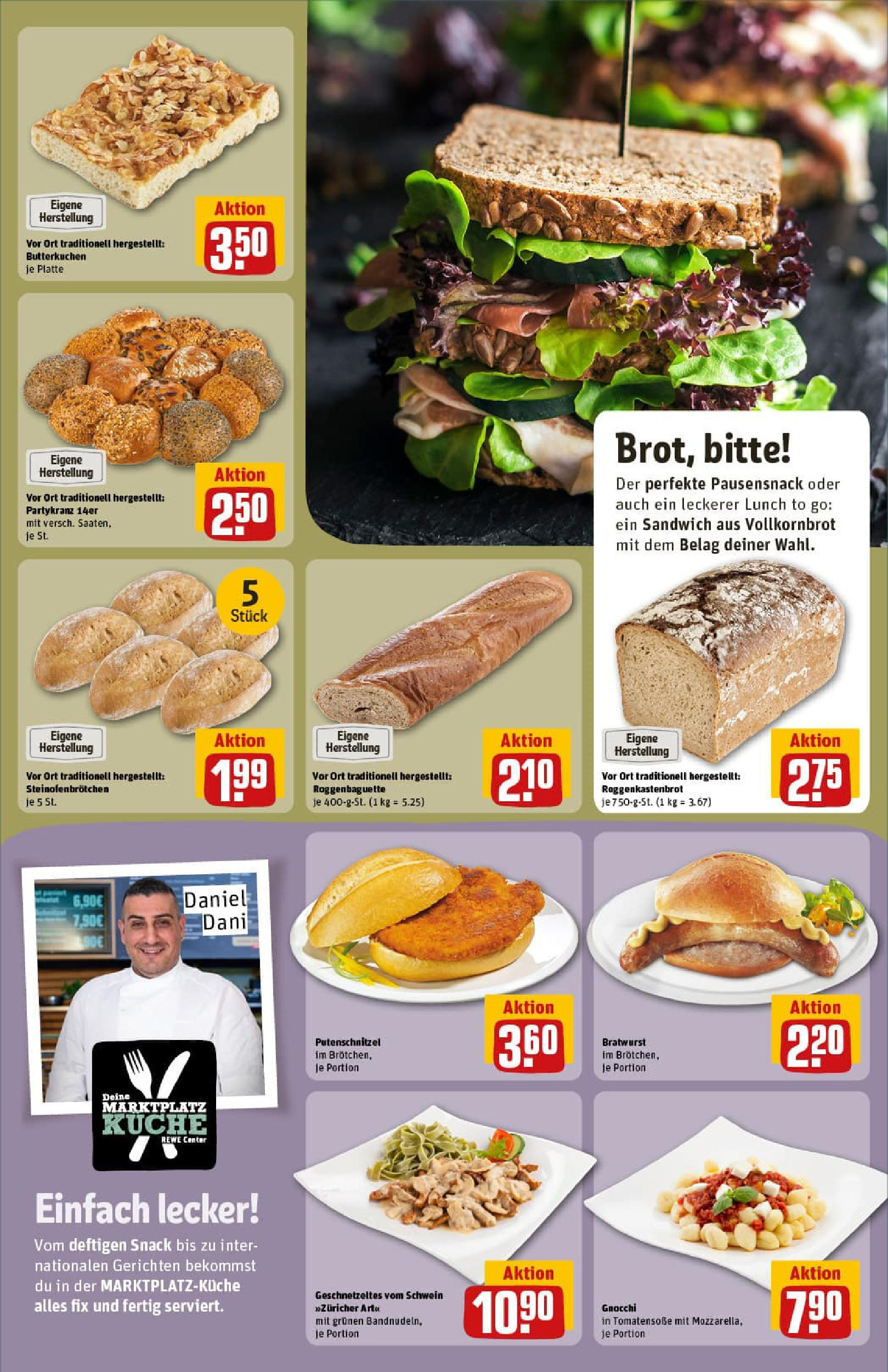 REWE Prospekt ab 13.07.2025 zum Blättern » Angebote | Seite: 13 | Produkte: Vollkornbrot, Bratwurst, Küche, Putenschnitzel