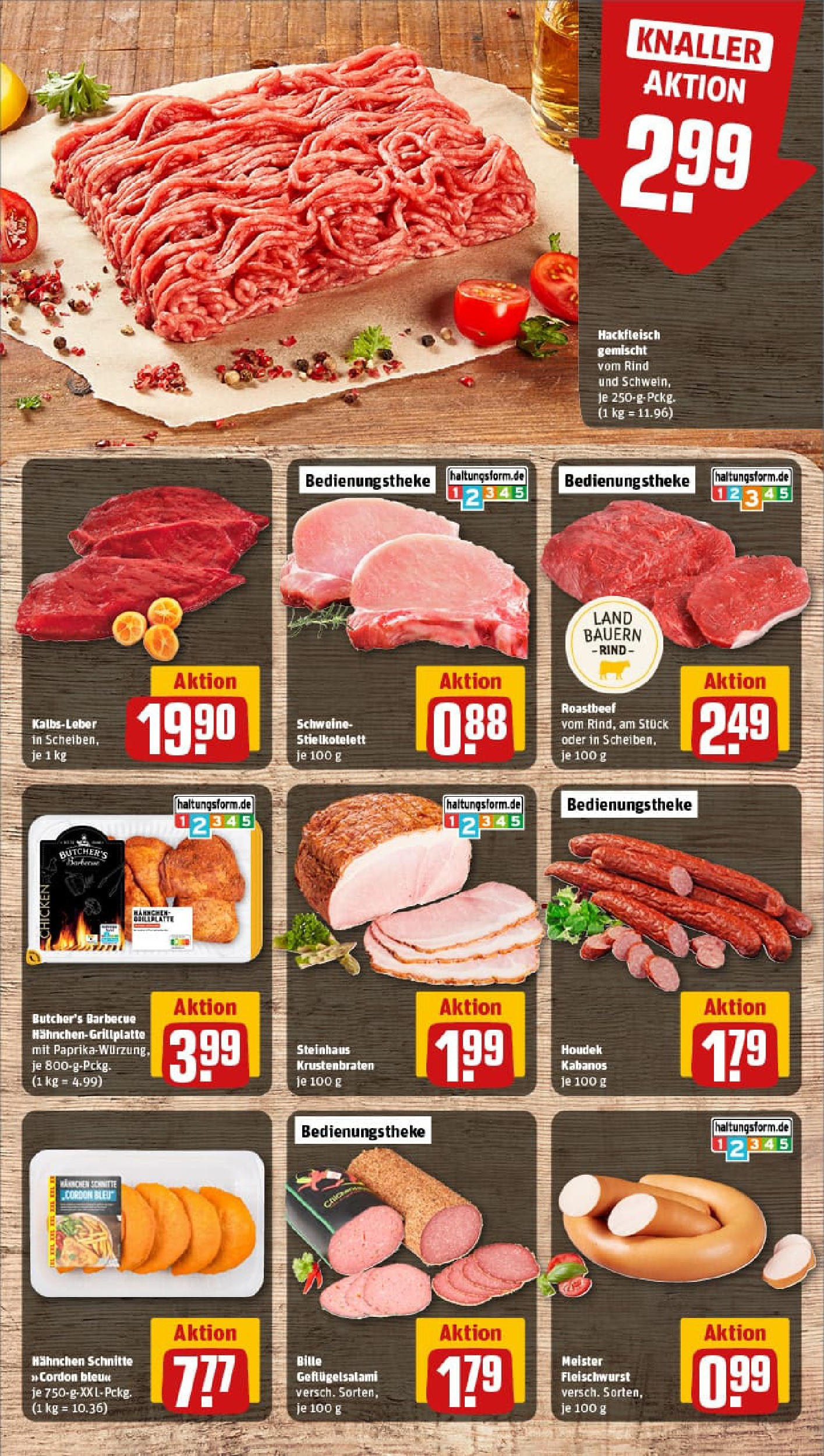 REWE Prospekt ab 13.07.2025 zum Blättern » Angebote | Seite: 6 | Produkte: Krustenbraten, Roastbeef, Kalbsleber, Salami