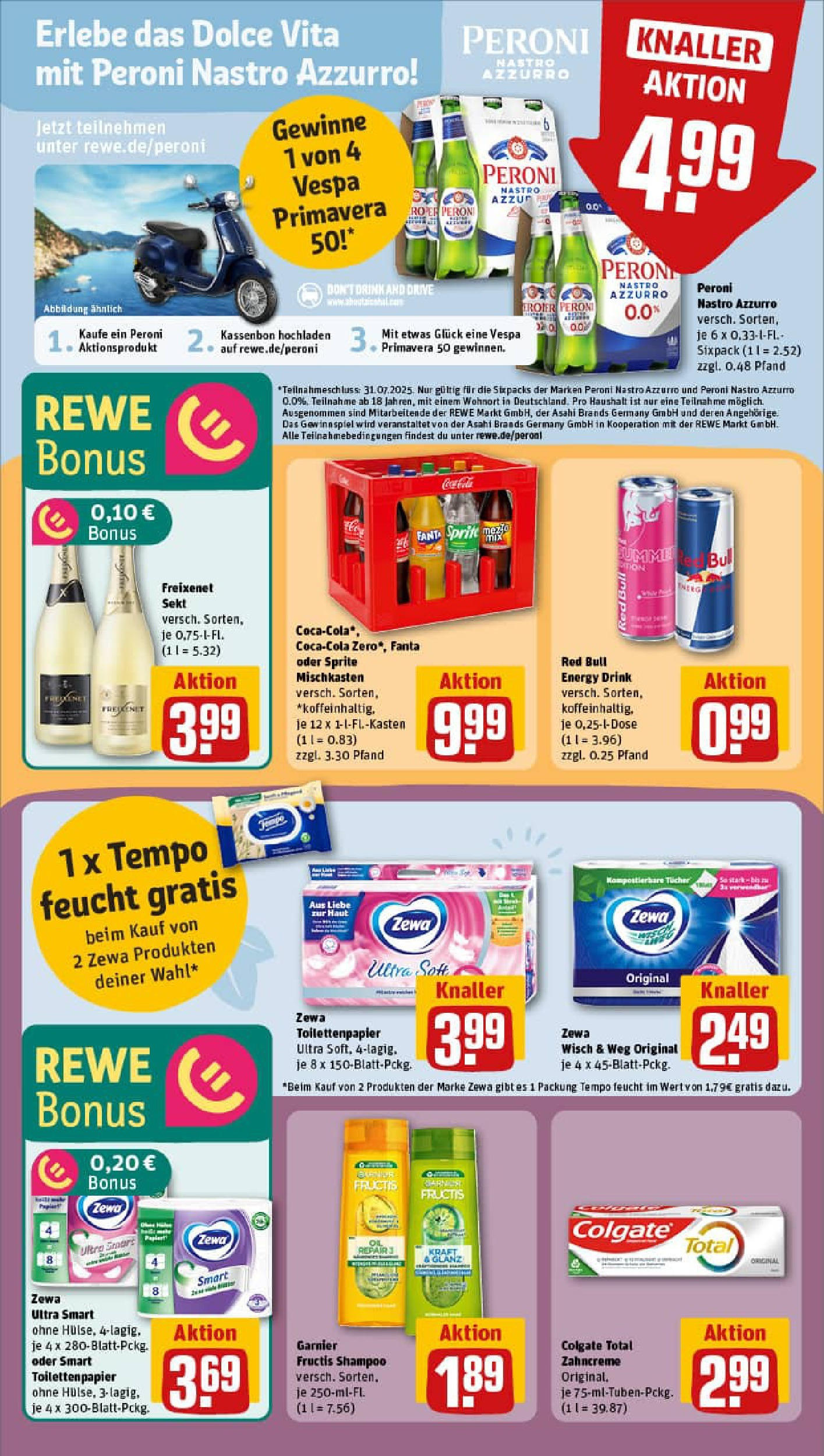 REWE Prospekt ab 14.07.2025 zum Blättern » Angebote | Seite: 9 | Produkte: Red bull, Freixenet, Sekt, Shampoo