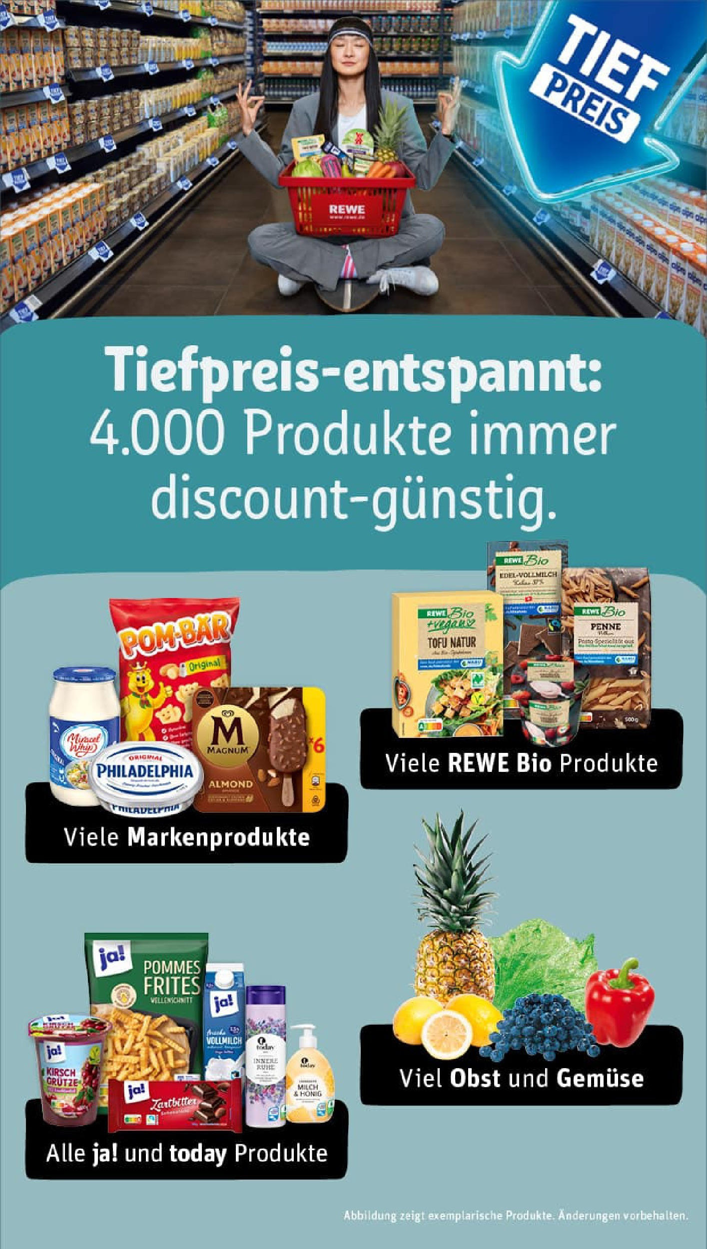 REWE Prospekt ab 14.07.2025 zum Blättern » Angebote | Seite: 14 | Produkte: Milch, Pommes, Gemüse, Pasta