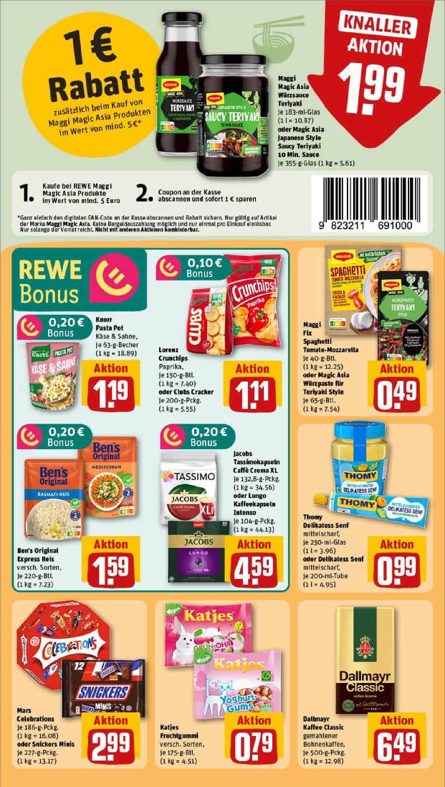 REWE Prospekt ab 14.07.2025 zum Blättern » Angebote | Seite: 16 | Produkte: Snickers, Lorenz crunchips, Chips, Tassimo