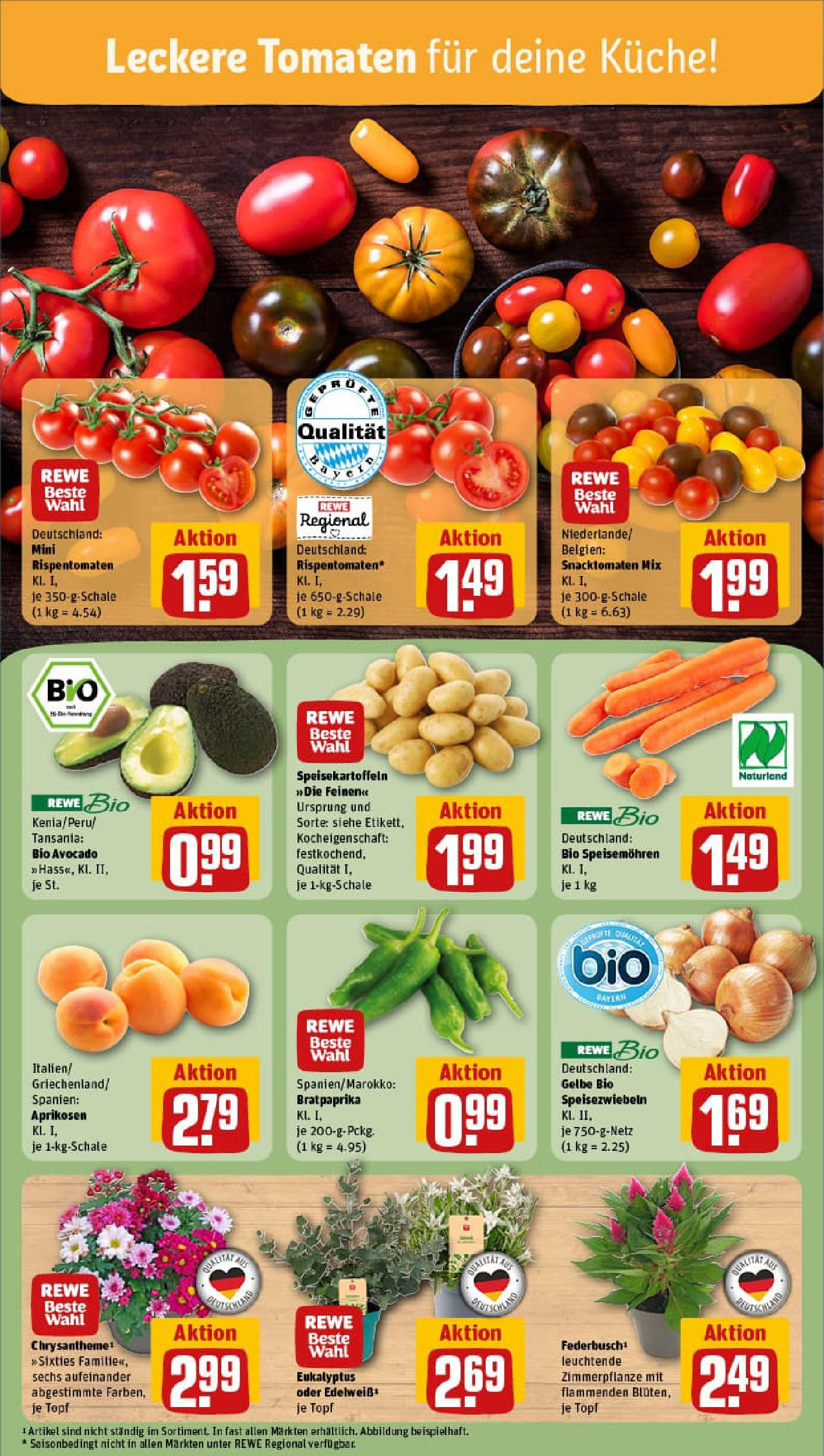 REWE Prospekt ab 13.07.2025 zum Blättern » Angebote | Seite: 5 | Produkte: Küche, Tomaten, Avocado