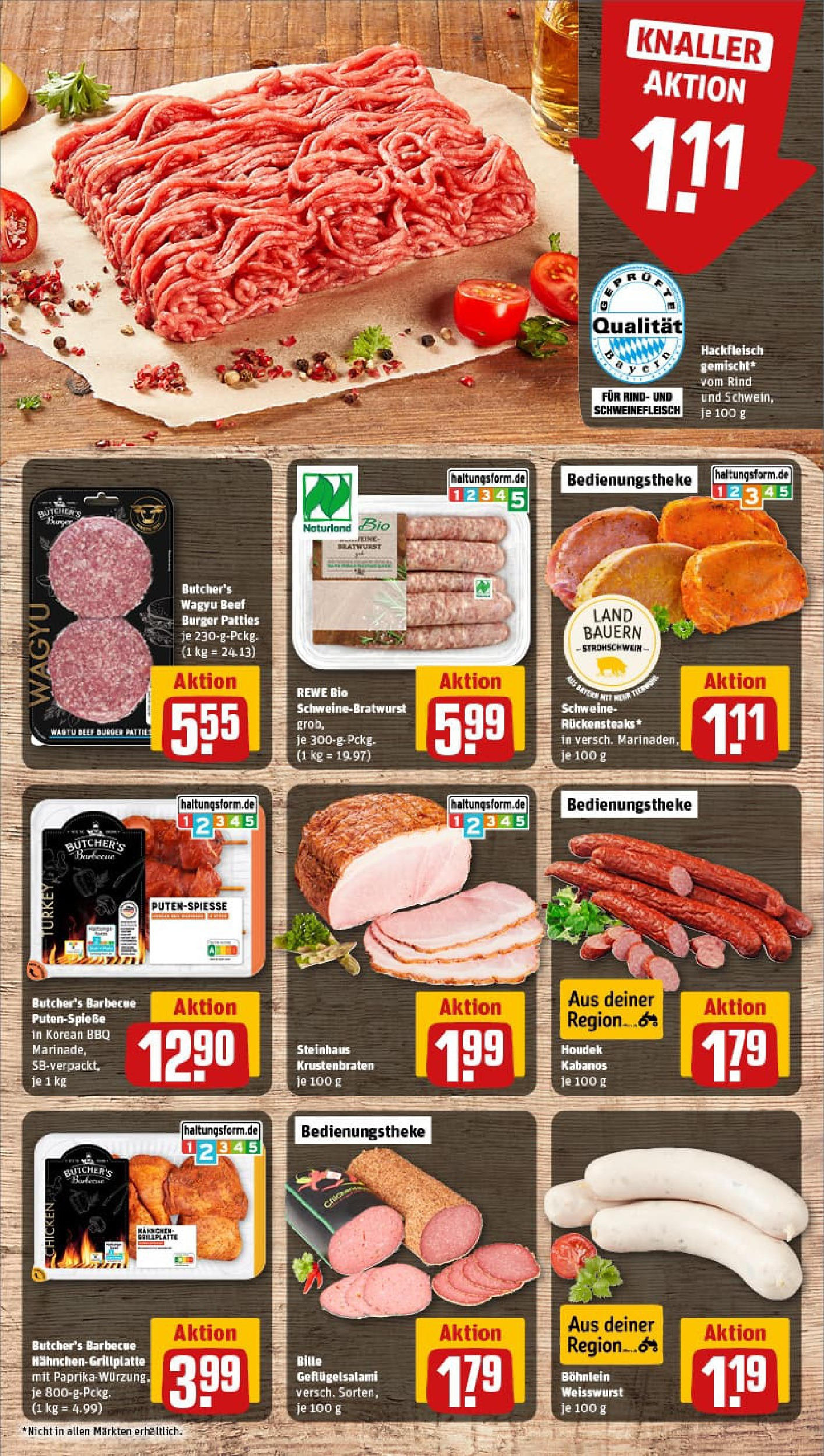 REWE Prospekt ab 13.07.2025 zum Blättern » Angebote | Seite: 6 | Produkte: Grill, Krustenbraten, Paprika, Salami