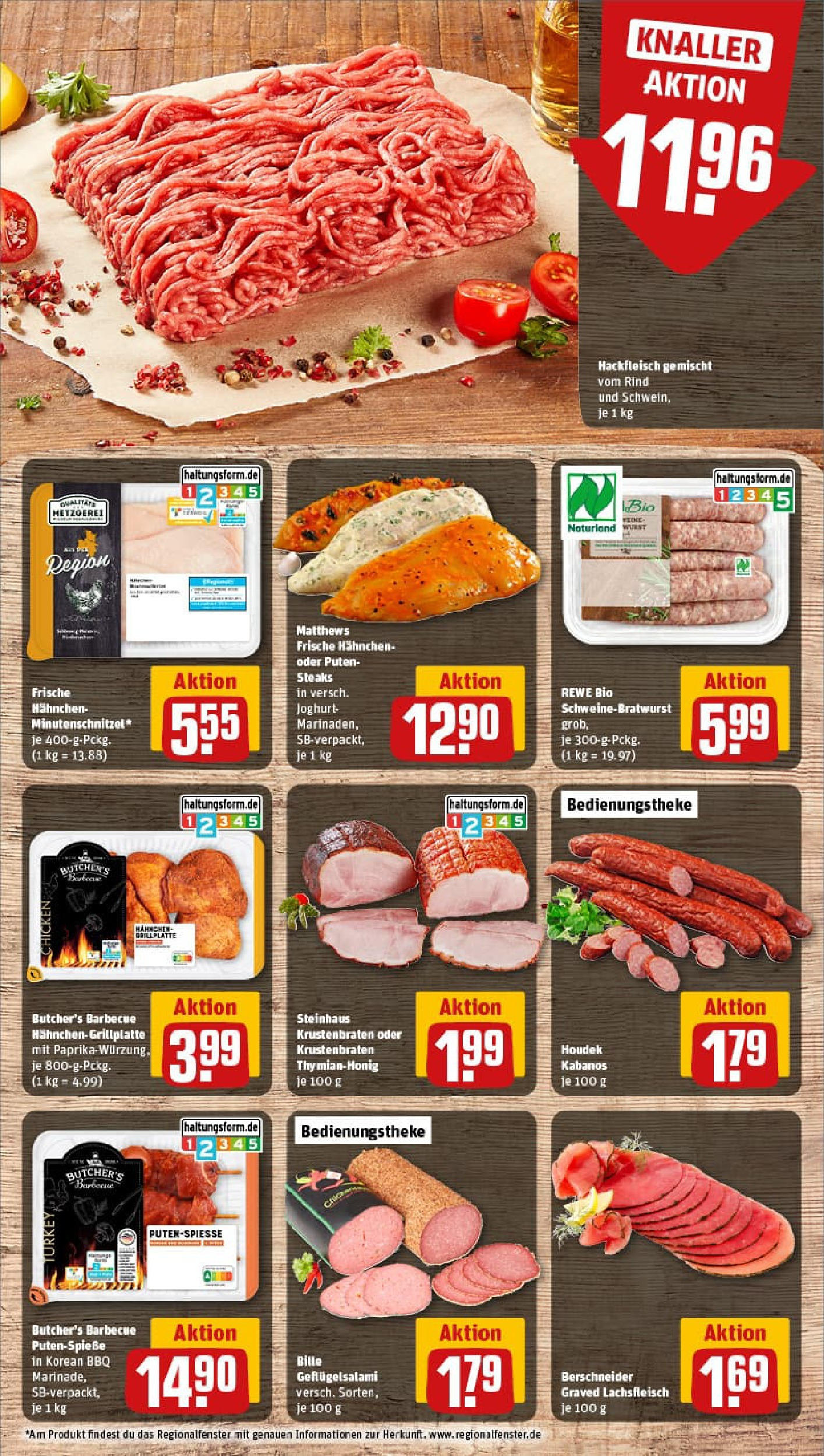 REWE Prospekt ab 14.07.2025 zum Blättern » Angebote | Seite: 6 | Produkte: Grill, Krustenbraten, Salami, Hackfleisch