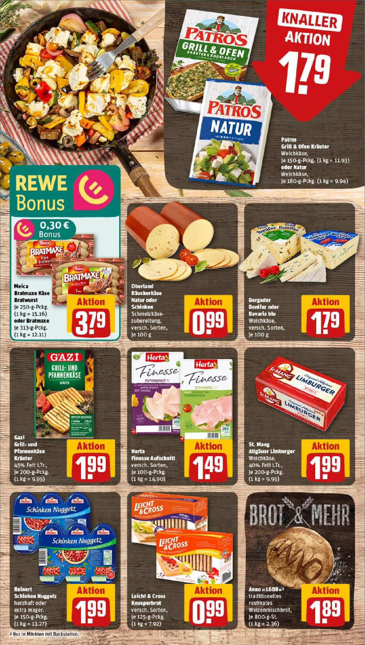 REWE Prospekt ab 13.07.2025 zum Blättern » Angebote | Seite: 7 | Produkte: Ofen, Käse, Brot, Herta finesse