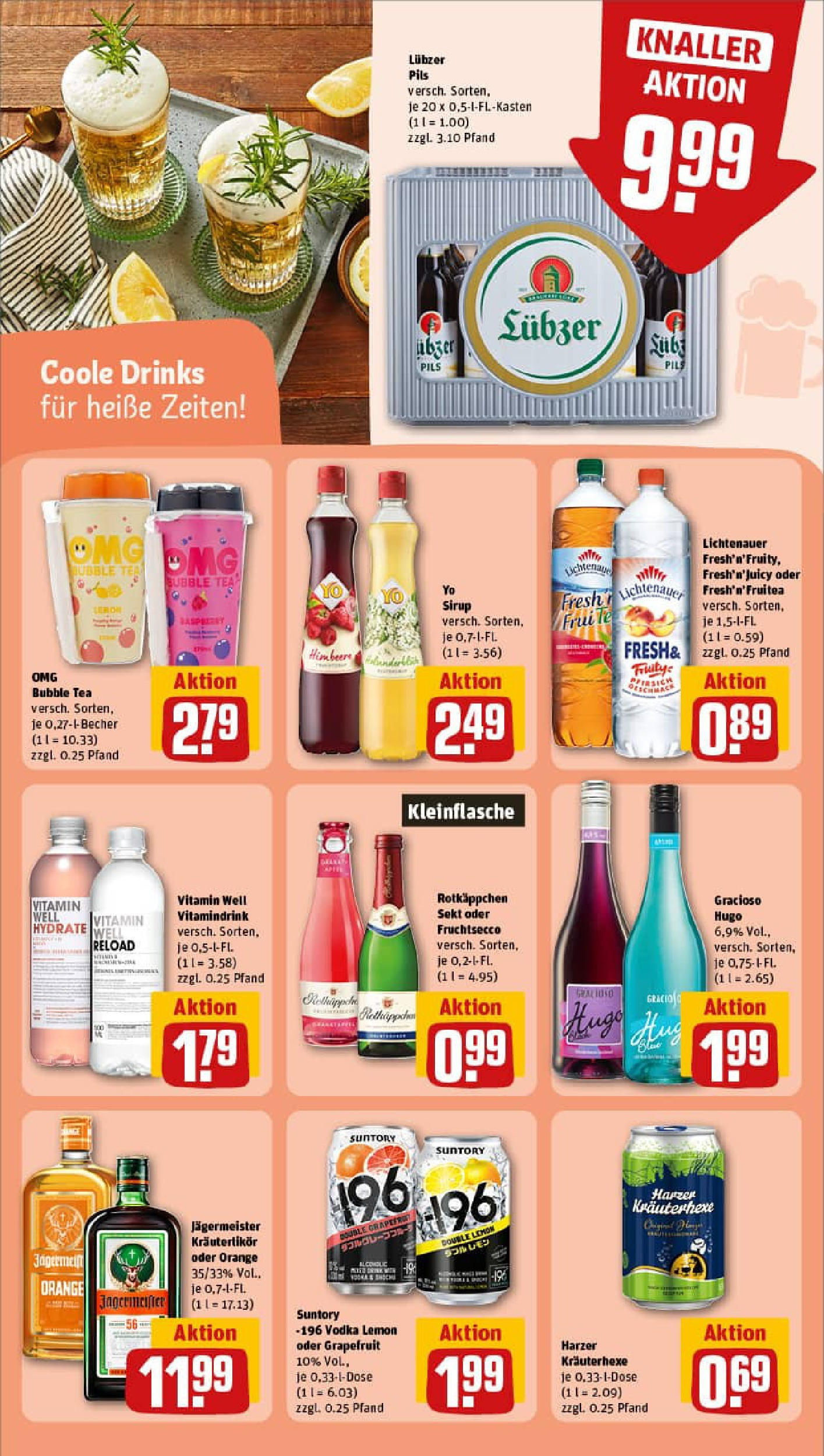 REWE Prospekt ab 13.07.2025 zum Blättern » Angebote | Seite: 11 | Produkte: Pils, Sirup, Grapefruit, Lubzer