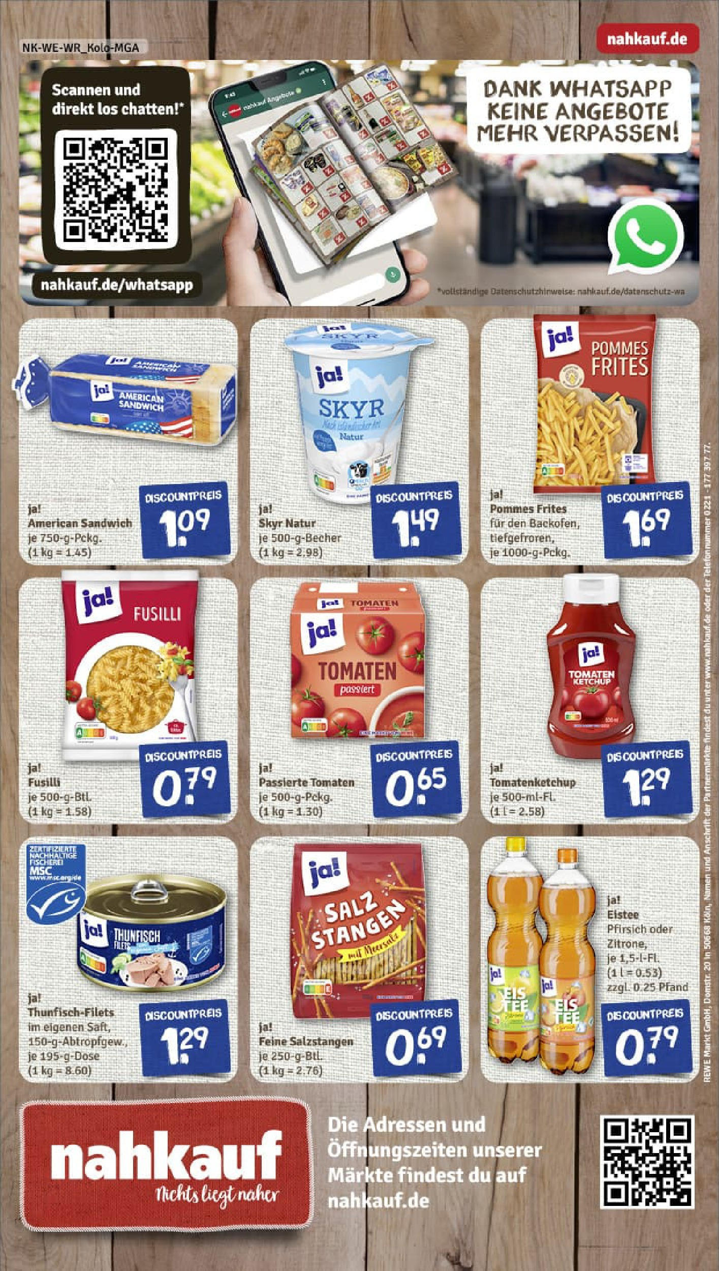 REWE Prospekt ab 14.07.2025 zum Blättern » Angebote | Seite: 8 | Produkte: Pommes, Skyr, Salz, Ketchup