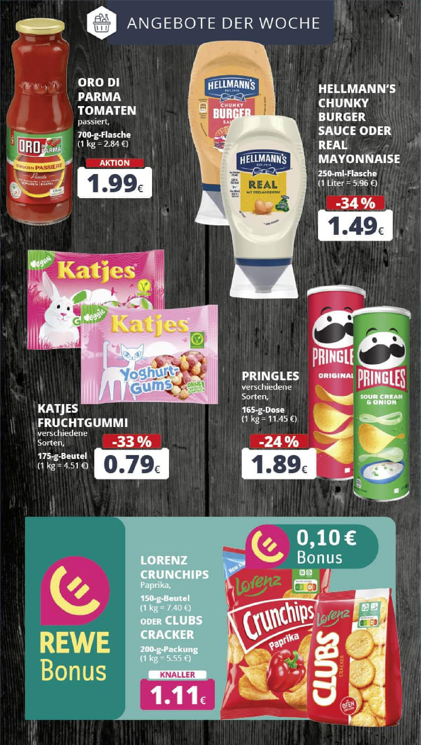 REWE Prospekt ab 13.07.2025 zum Blättern » Angebote | Seite: 4 | Produkte: Burger, Paprika, Lorenz crunchips, Pringles