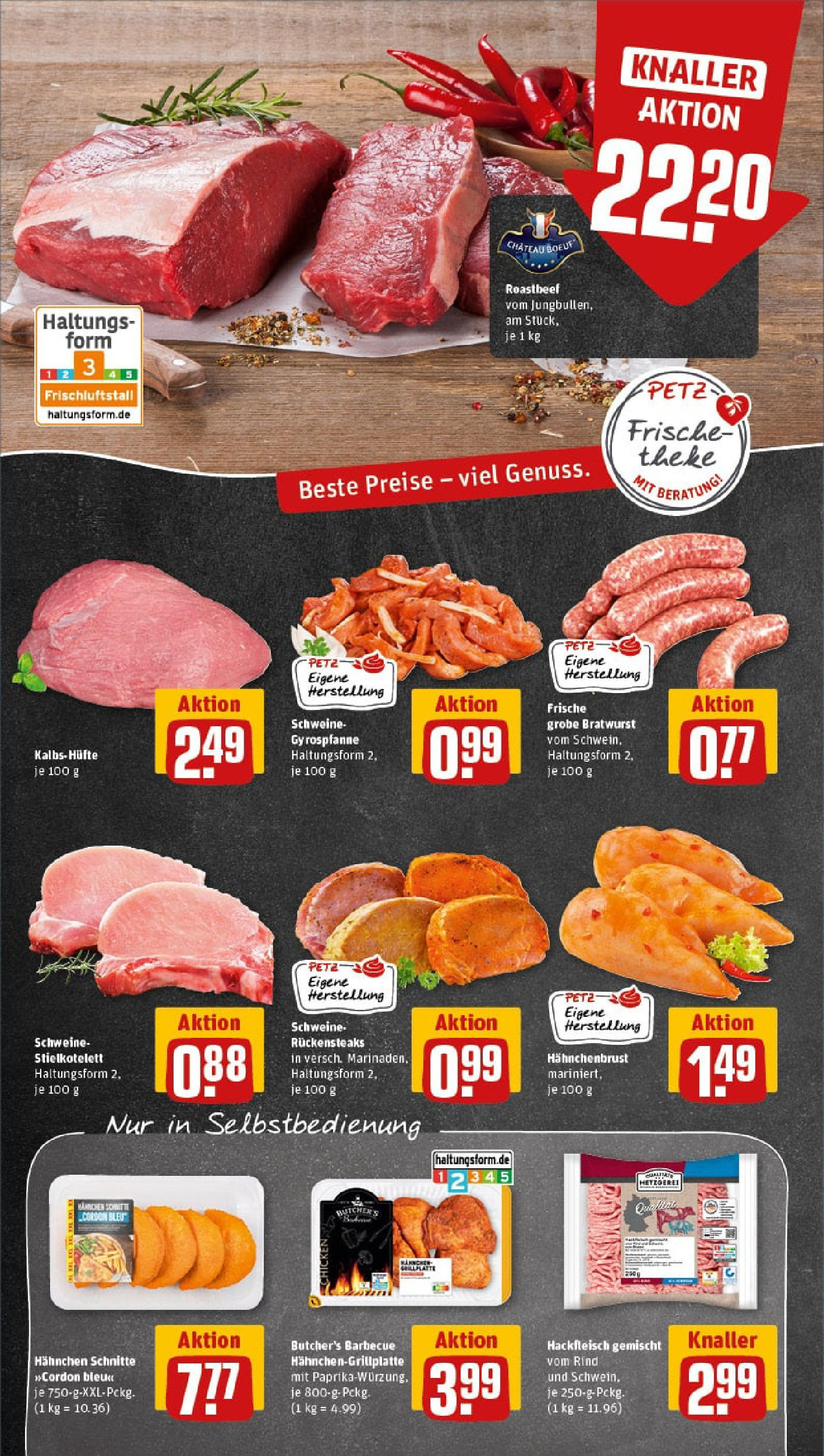 REWE Prospekt ab 13.07.2025 zum Blättern » Angebote | Seite: 8 | Produkte: Hahnchen, Roastbeef, Gyros, Hahnchenbrust