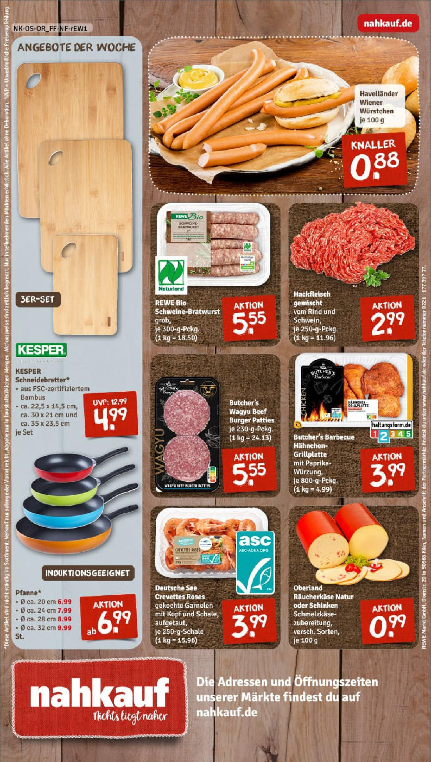 REWE Prospekt ab 13.07.2025 zum Blättern » Angebote | Seite: 12 | Produkte: Hahnchen, Burger, Garnelen, Schinken