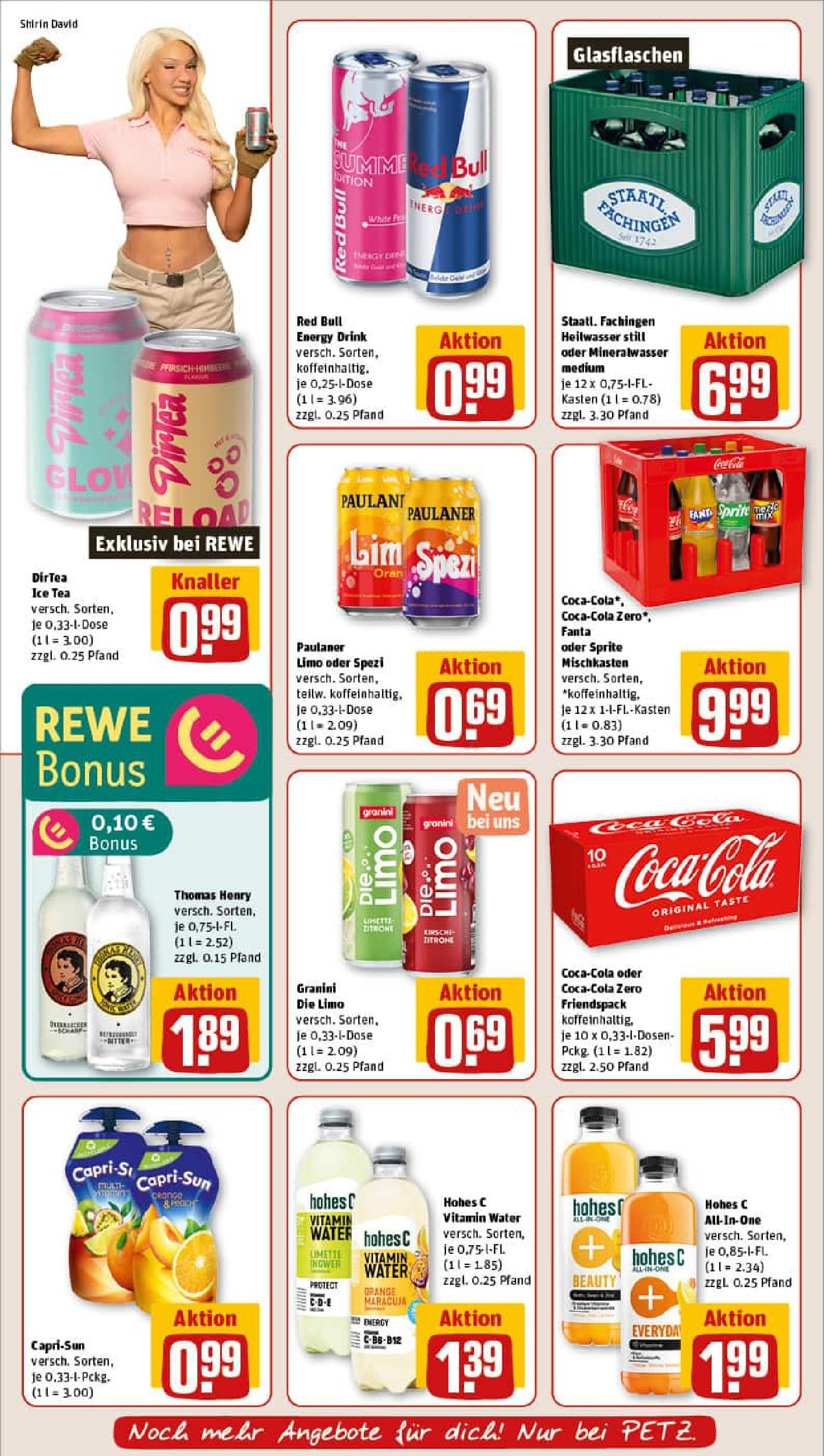 REWE Prospekt ab 13.07.2025 zum Blättern » Angebote | Seite: 16 | Produkte: Red bull, Cola, Energy, Granini die limo
