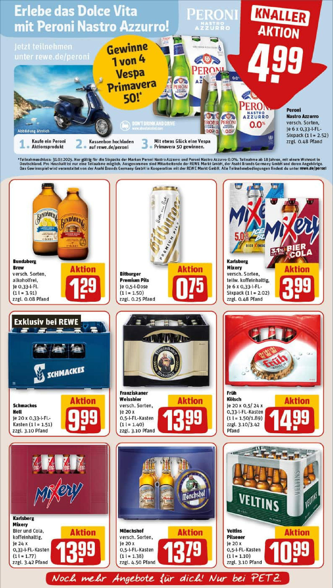 REWE Prospekt ab 13.07.2025 zum Blättern » Angebote | Seite: 17 | Produkte: Bitburger, Franziskaner, Bier, Pils
