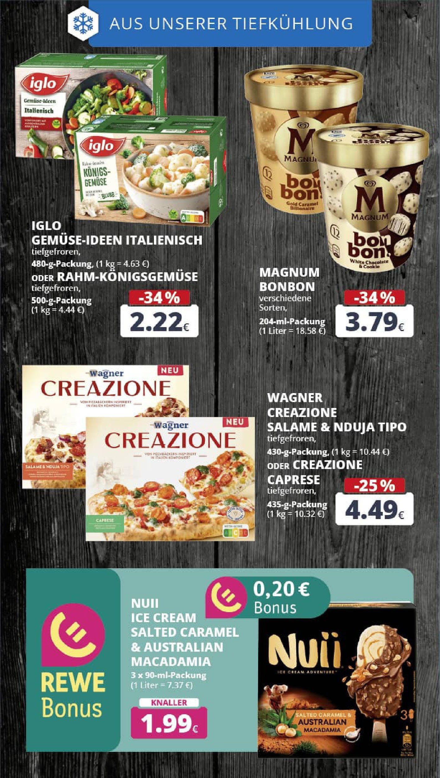 REWE Prospekt ab 13.07.2025 zum Blättern » Angebote | Seite: 16 | Produkte: Iglo, Gemüse, Pizza