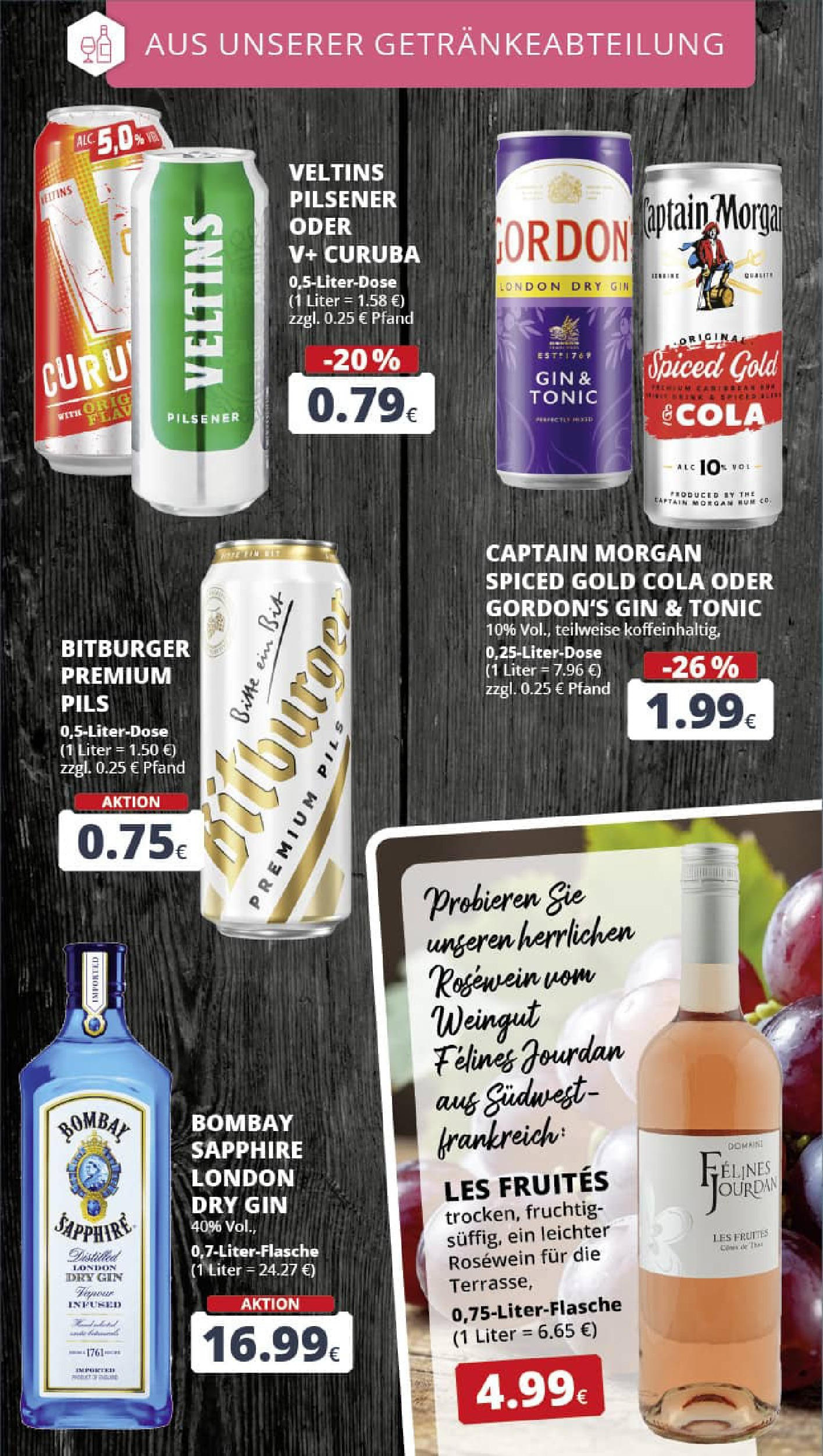REWE Prospekt ab 13.07.2025 zum Blättern » Angebote | Seite: 19 | Produkte: Gordon's gin, Bitburger, Gin, Veltins