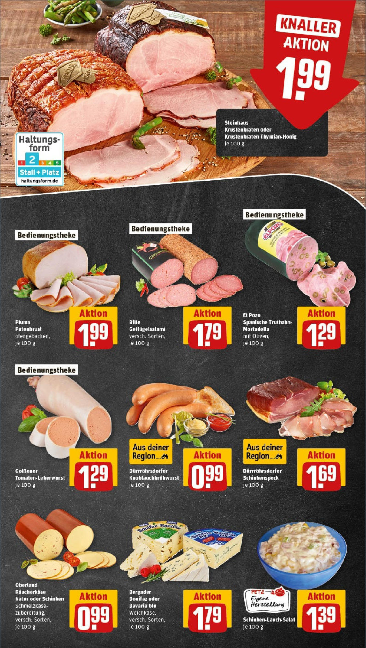 REWE Prospekt ab 13.07.2025 zum Blättern » Angebote | Seite: 9 | Produkte: Tomaten, Krustenbraten, Knoblauch, Salami