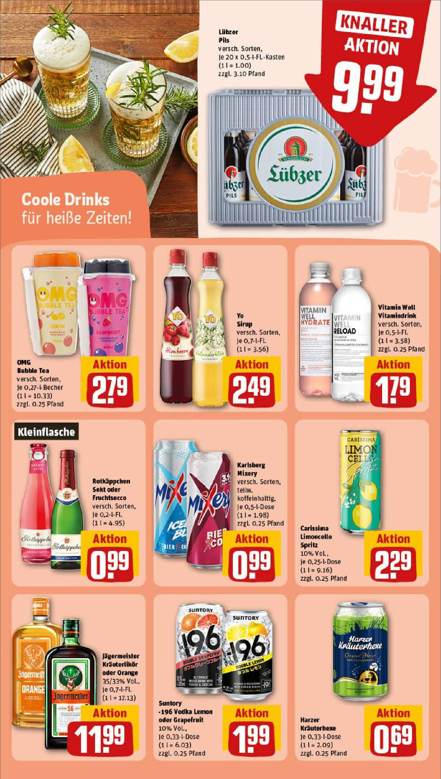 REWE Prospekt ab 13.07.2025 zum Blättern » Angebote | Seite: 21 | Produkte: Sekt, Sirup, Mixery, Vodka