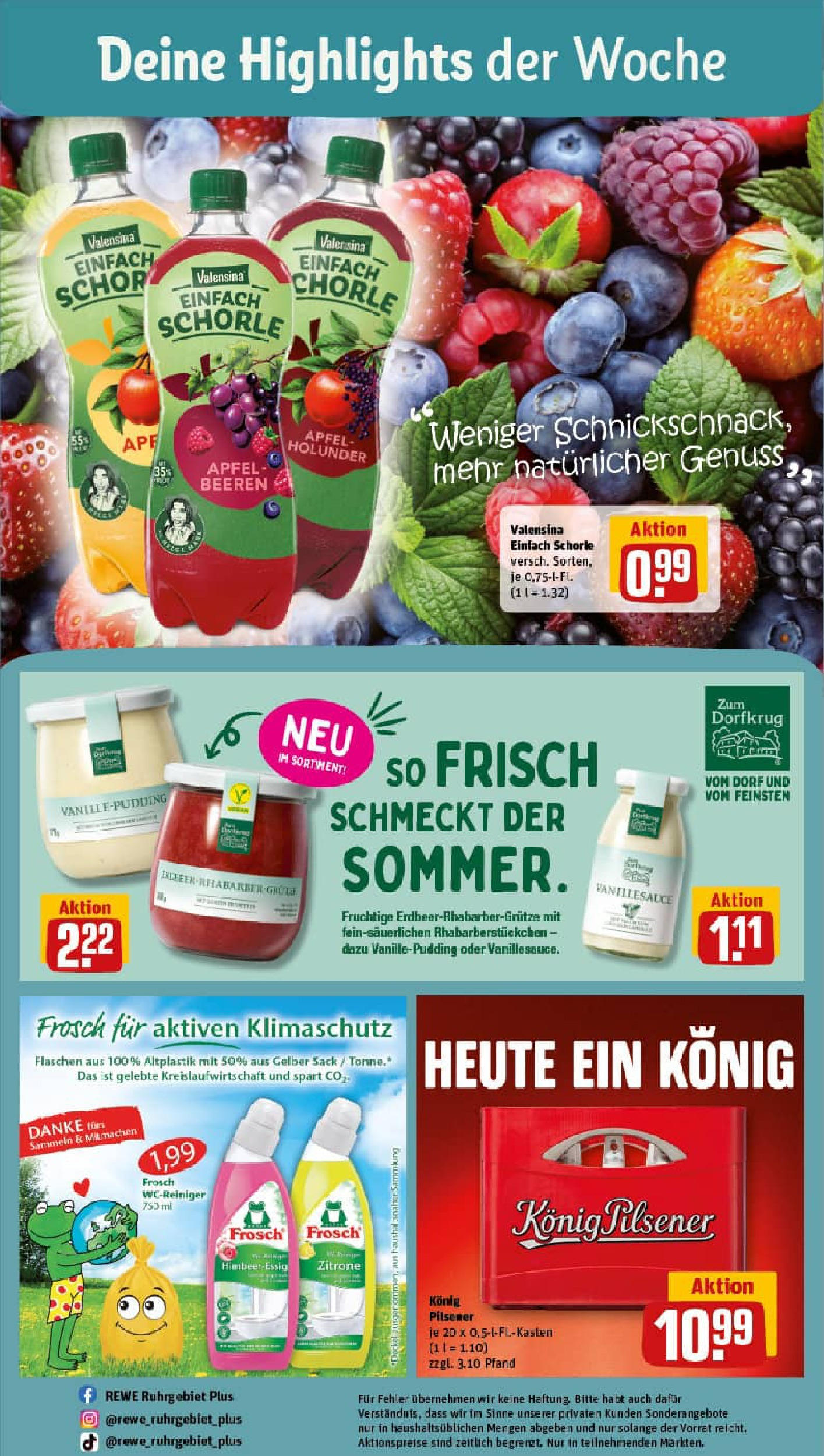 REWE Prospekt ab 14.07.2025 zum Blättern » Angebote | Seite: 28 | Produkte: Äpfel, Pudding, Valensina, Zitrone
