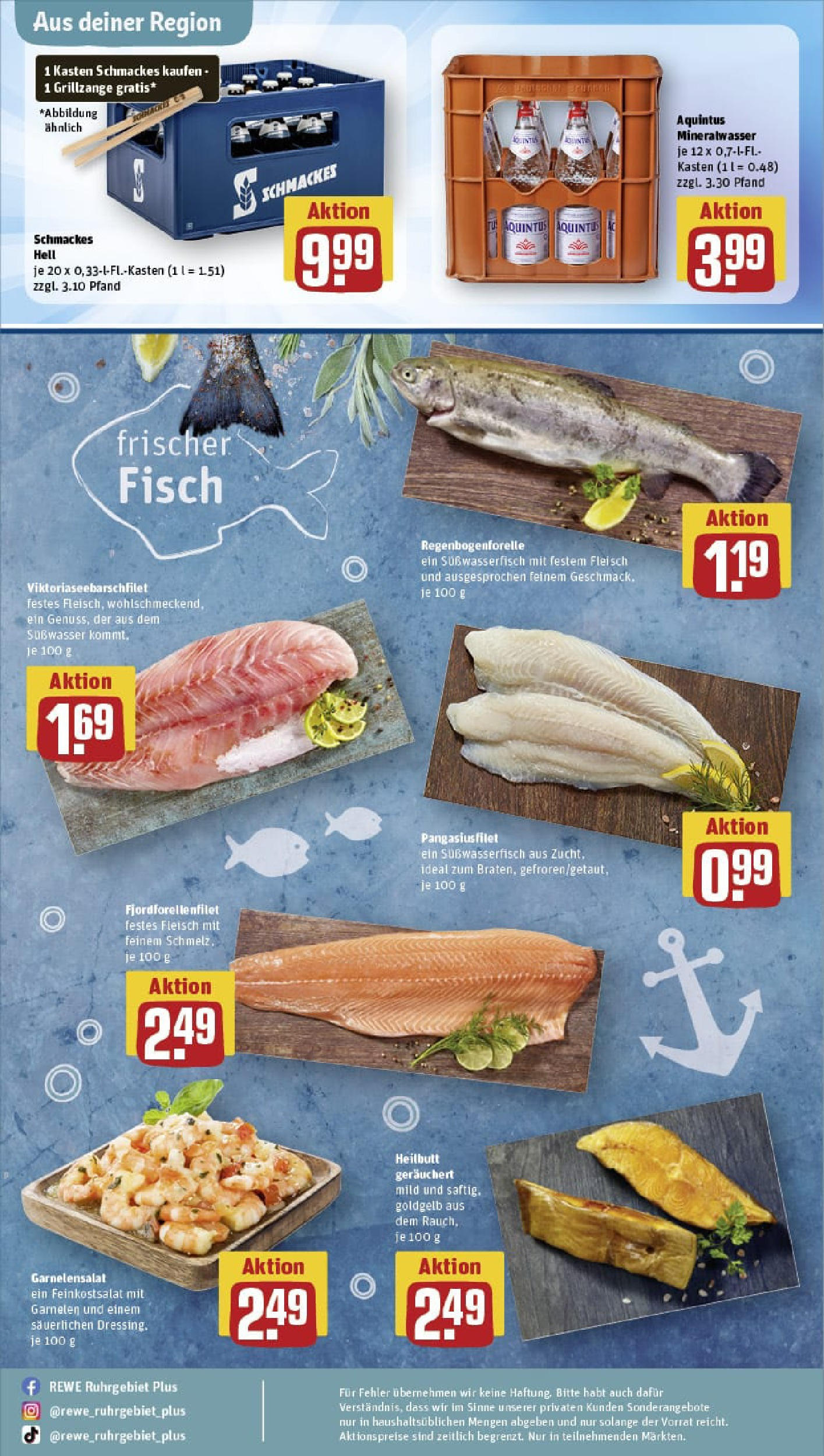 REWE Prospekt ab 13.07.2025 zum Blättern » Angebote | Seite: 28 | Produkte: Garnelen, Mineralwasser, Fisch, Fleisch