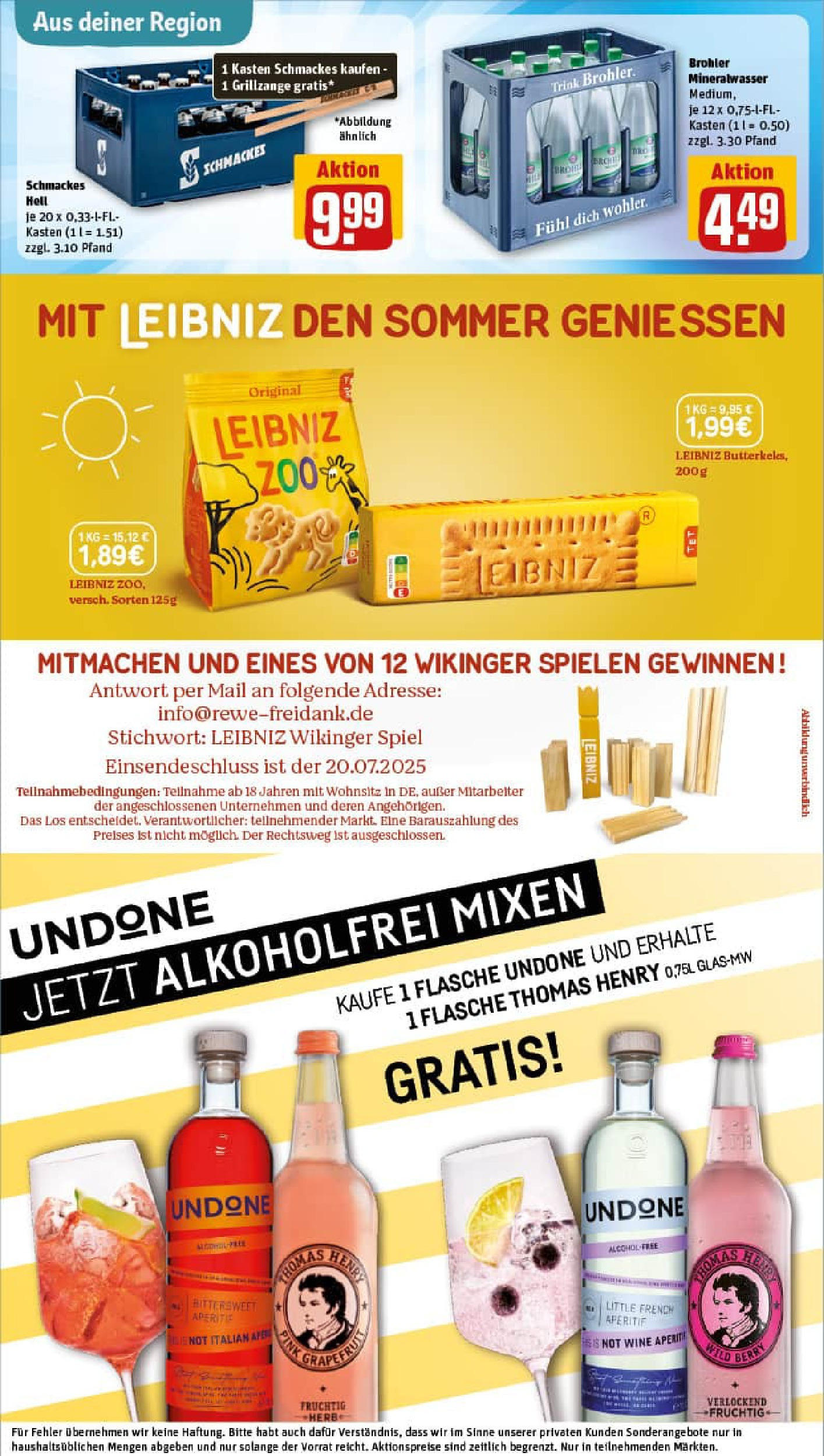 REWE Prospekt ab 14.07.2025 zum Blättern » Angebote | Seite: 24 | Produkte: Spiel, Mixer, Mineralwasser, Grapefruit