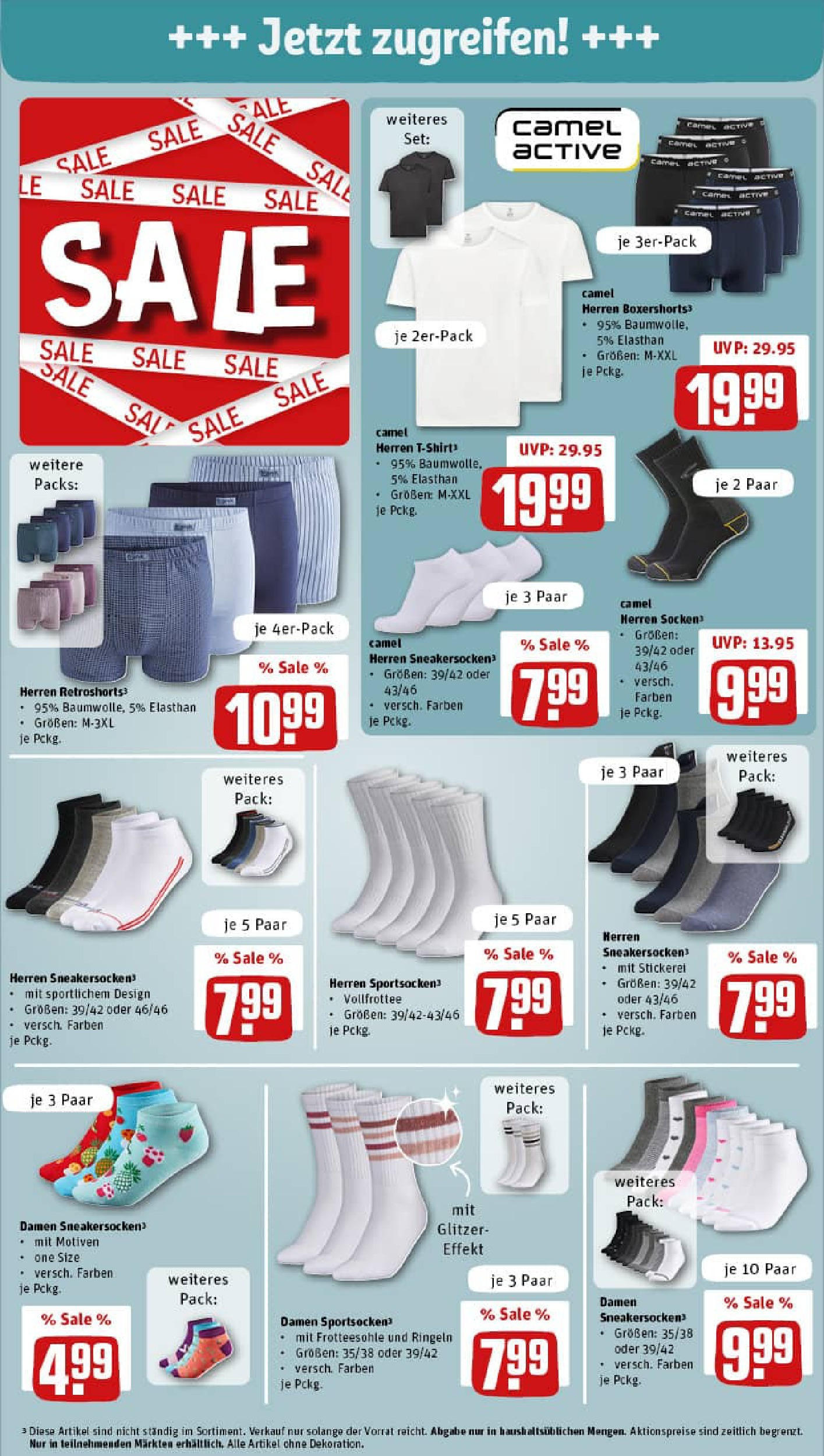 REWE Prospekt ab 13.07.2025 zum Blättern » Angebote | Seite: 32 | Produkte: T-Shirt, Socken